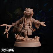 Rathkon Herbalist, Racoon Druid - Sordane Publishing | 28mm and 32mm | Wargaming | DnD | Tabletop Roleplaying