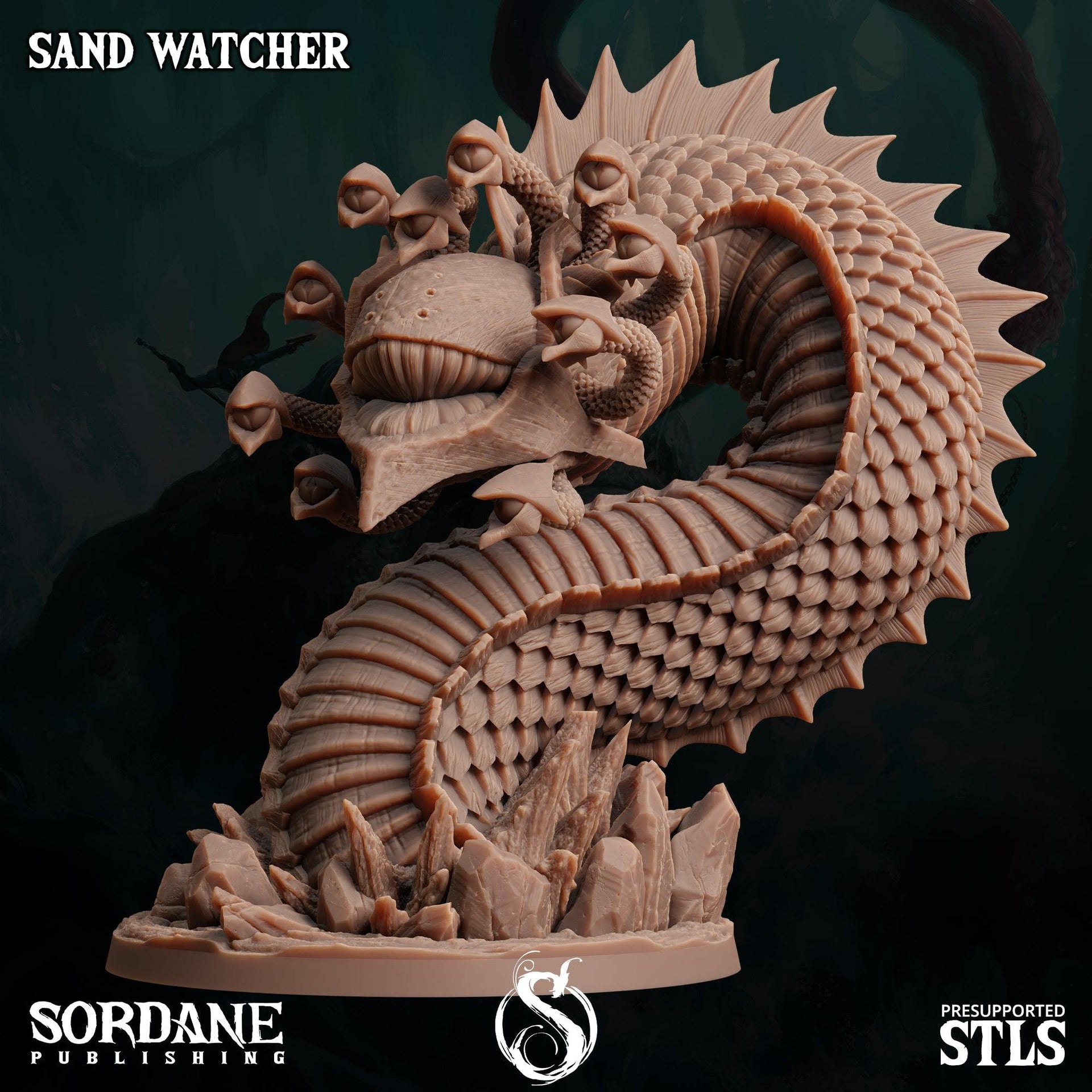 Sand Watcher, Eye Tyrant Worm - Sordane Publishing | 28mm and 32mm | Wargaming | DnD | Tabletop Roleplaying