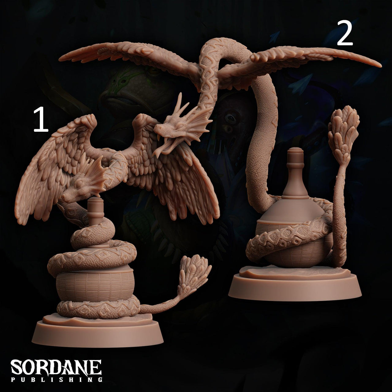 Snake Tuavala, winged Coatl - Sordane Publishing | 28mm and 32mm | Wargaming | DnD | Tabletop Roleplaying