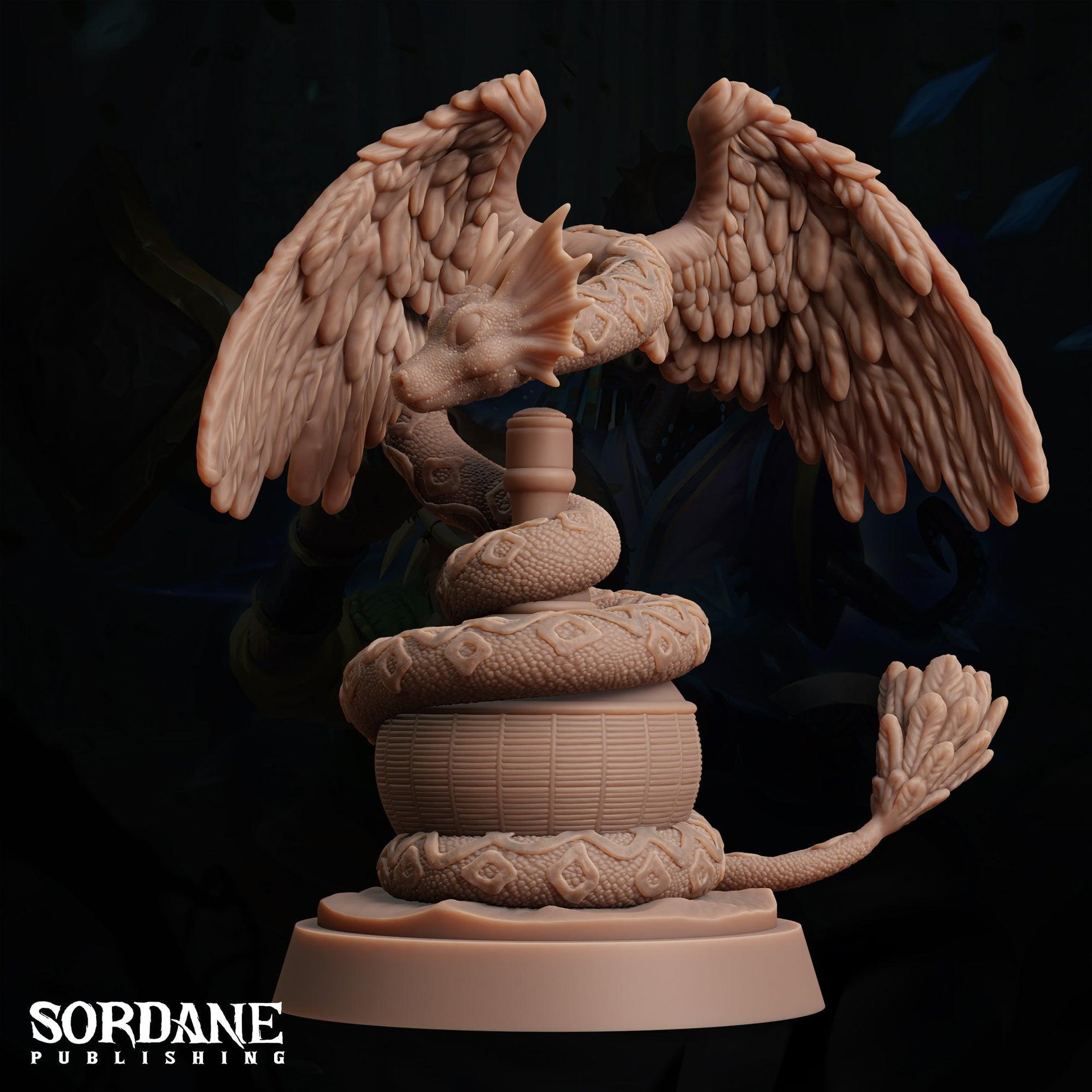 Snake Tuavala, winged Coatl - Sordane Publishing | 28mm and 32mm | Wargaming | DnD | Tabletop Roleplaying