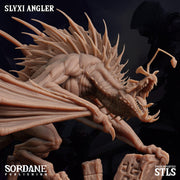 Slyxi Angler, anglerfish dragon - Sordane Publishing | 28mm and 32mm | Wargaming | DnD | Tabletop Roleplaying