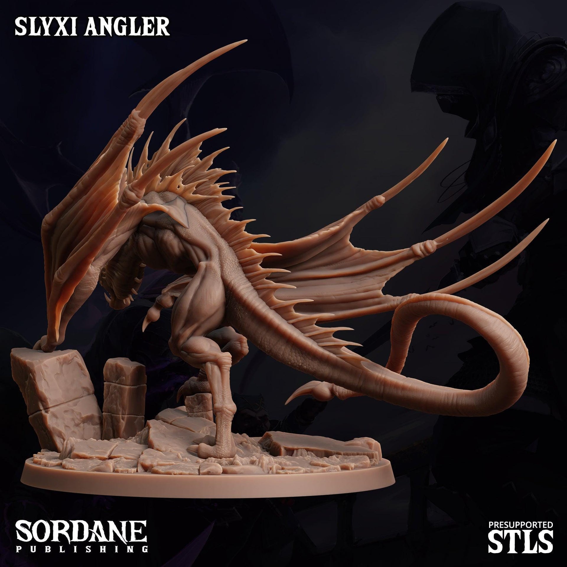 Slyxi Angler, anglerfish dragon - Sordane Publishing | 28mm and 32mm | Wargaming | DnD | Tabletop Roleplaying