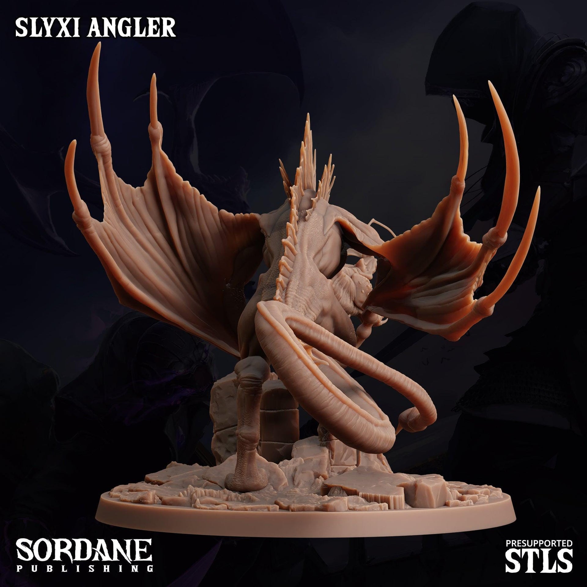Slyxi Angler, anglerfish dragon - Sordane Publishing | 28mm and 32mm | Wargaming | DnD | Tabletop Roleplaying