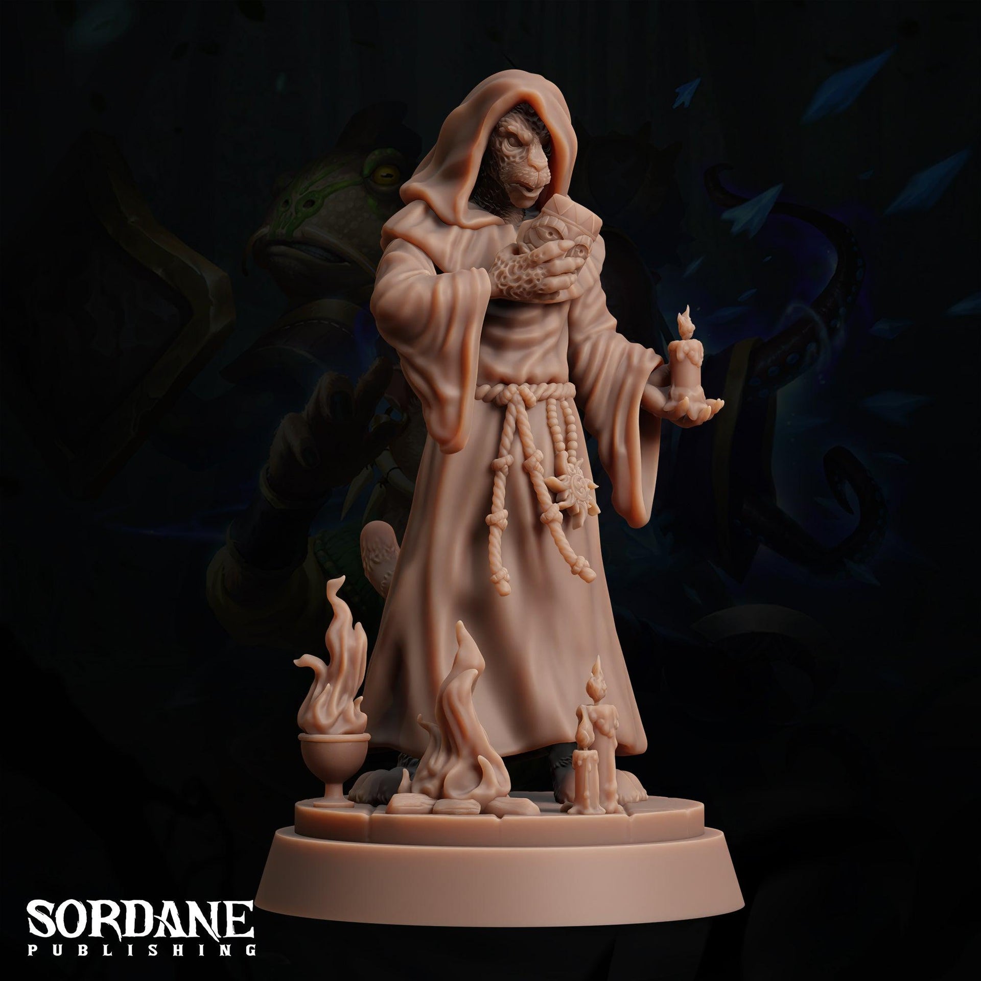 Skant of Ghor, Catfolk Cultist - Sordane Publishing | 28mm and 32mm | Wargaming | DnD | Tabletop Roleplaying
