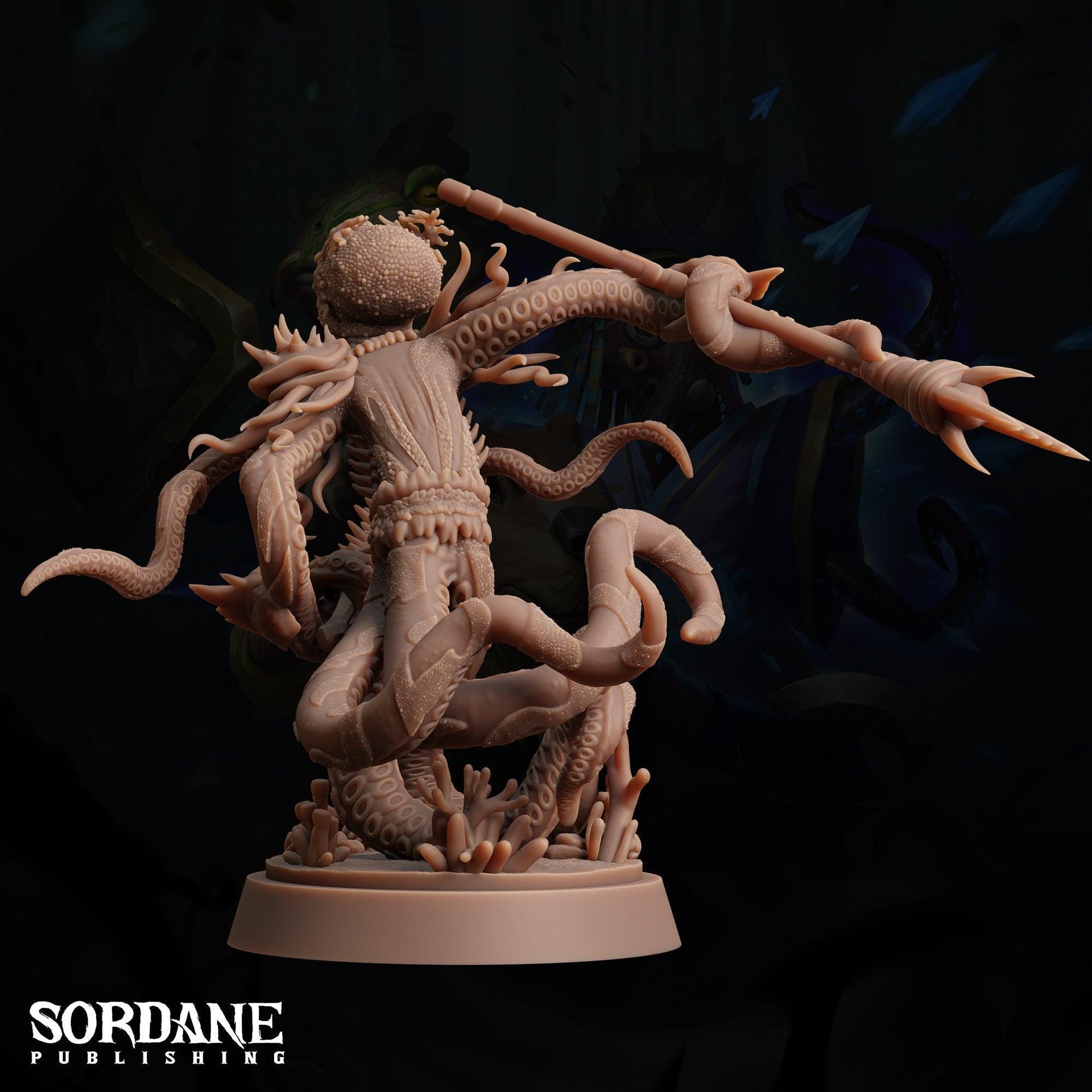 Rift Ouqdar, Octopus Warrior - Sordane Publishing | 28mm and 32mm | Wargaming | DnD | Tabletop Roleplaying