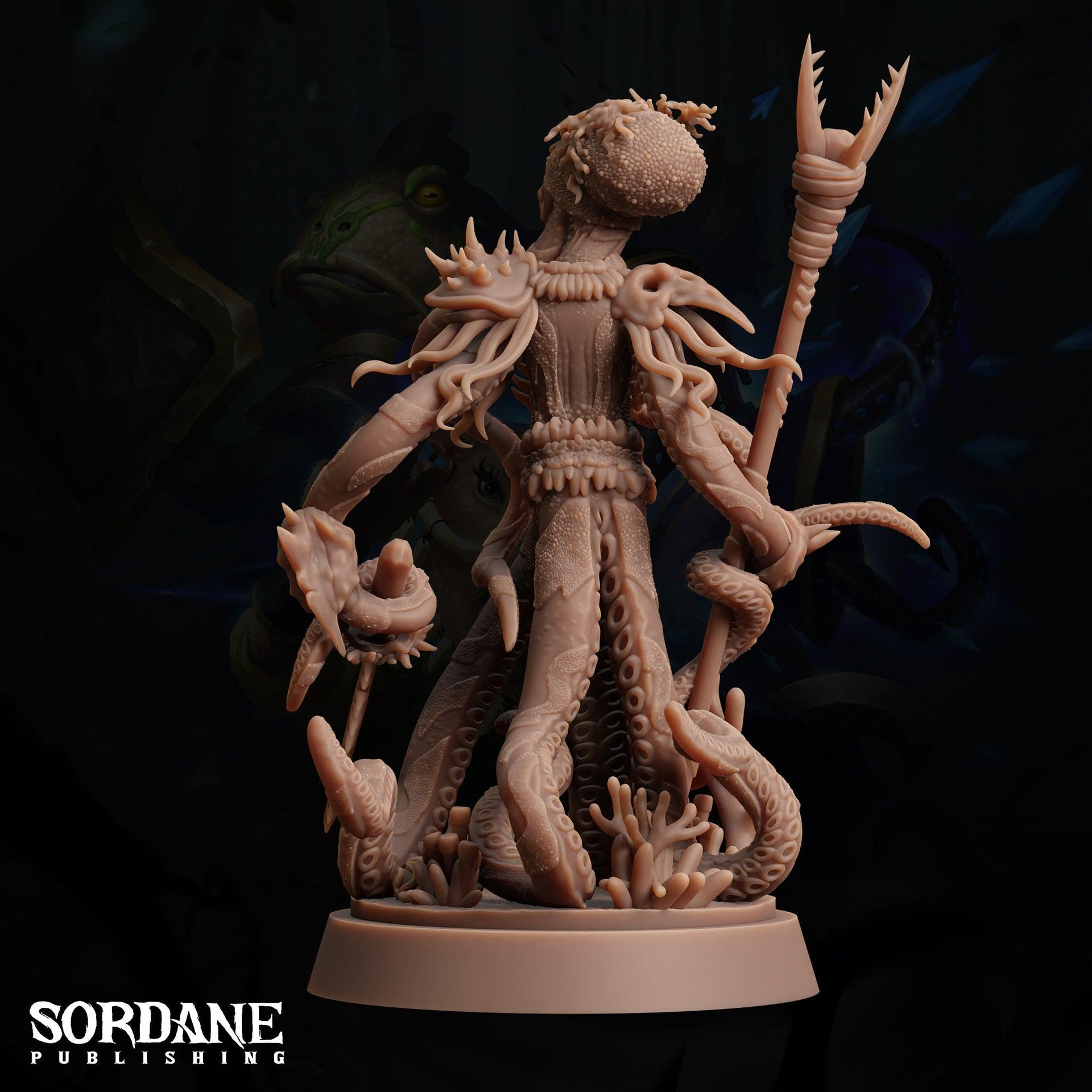 Rift Ouqdar, Octopus Warrior - Sordane Publishing | 28mm and 32mm | Wargaming | DnD | Tabletop Roleplaying
