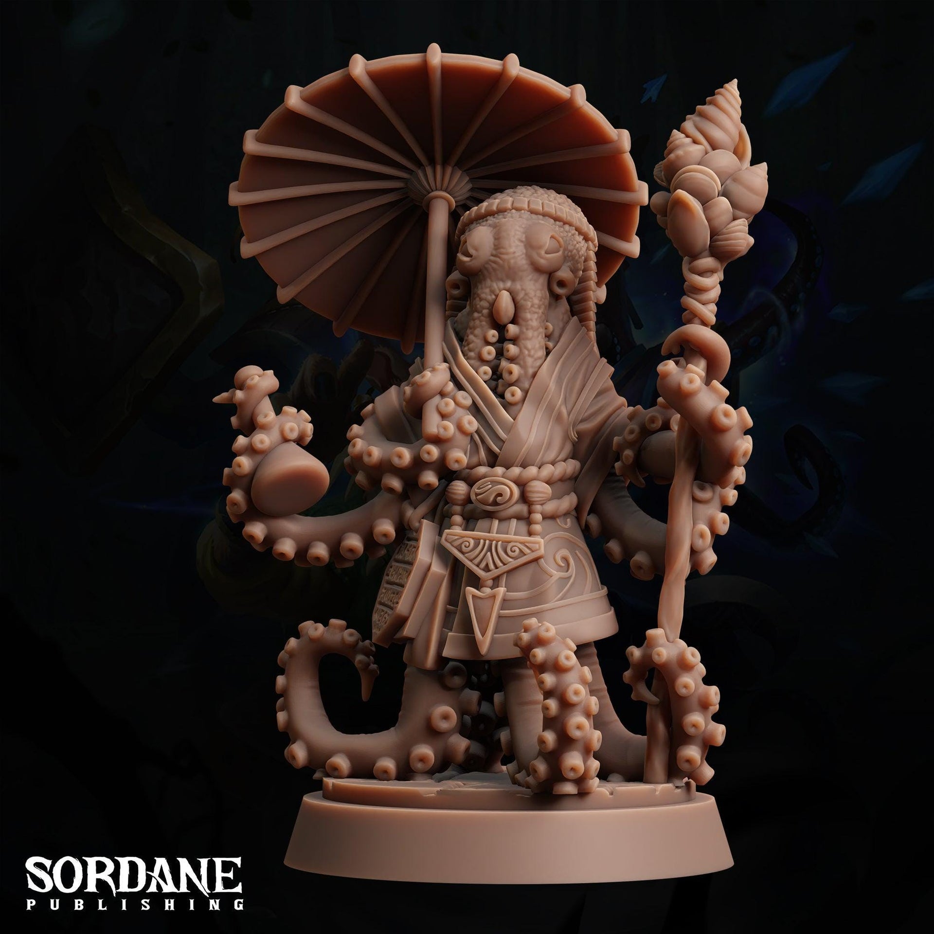 Ouqdar Wizard, Octopus Sorcerer - Sordane Publishing | 28mm and 32mm | Wargaming | DnD | Tabletop Roleplaying