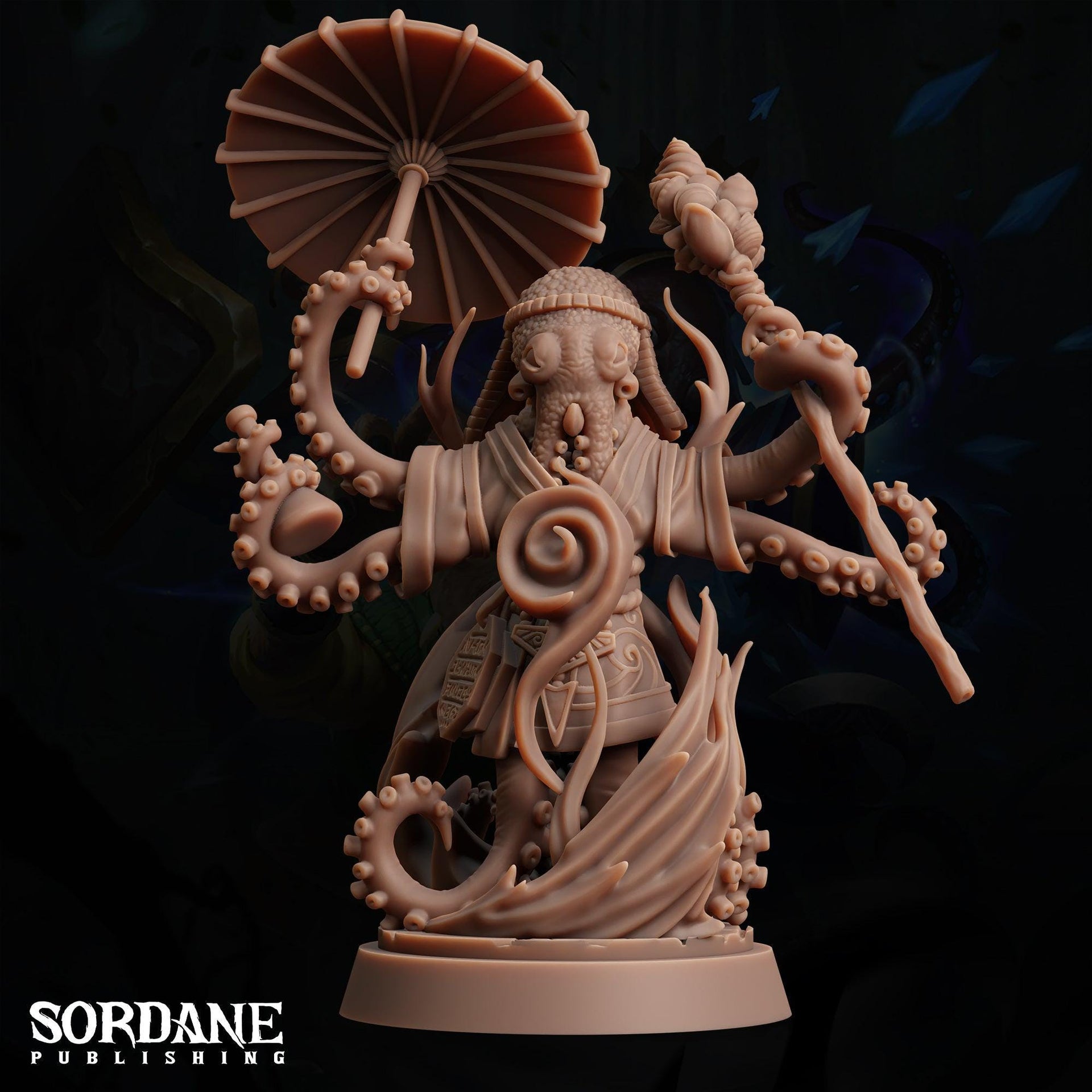 Ouqdar Wizard, Octopus Sorcerer - Sordane Publishing | 28mm and 32mm | Wargaming | DnD | Tabletop Roleplaying