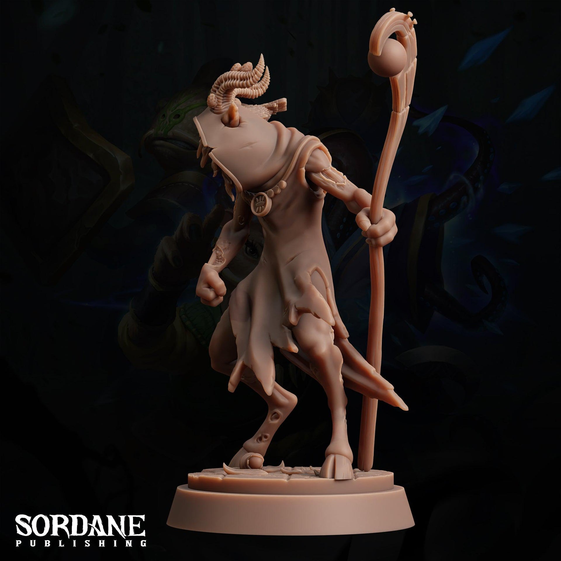 Munsa Halim, Goat Cultist - Sordane Publishing | 28mm and 32mm | Wargaming | DnD | Tabletop Roleplaying