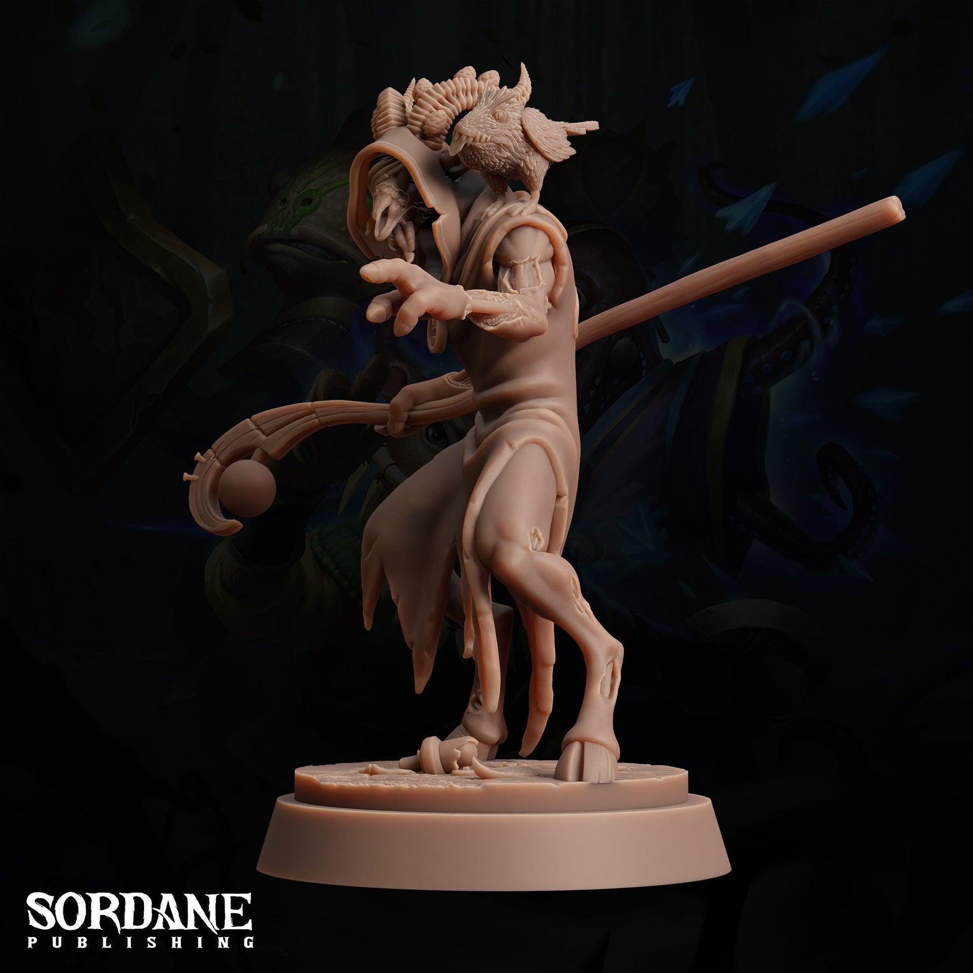 Munsa Halim, Goat Cultist - Sordane Publishing | 28mm and 32mm | Wargaming | DnD | Tabletop Roleplaying