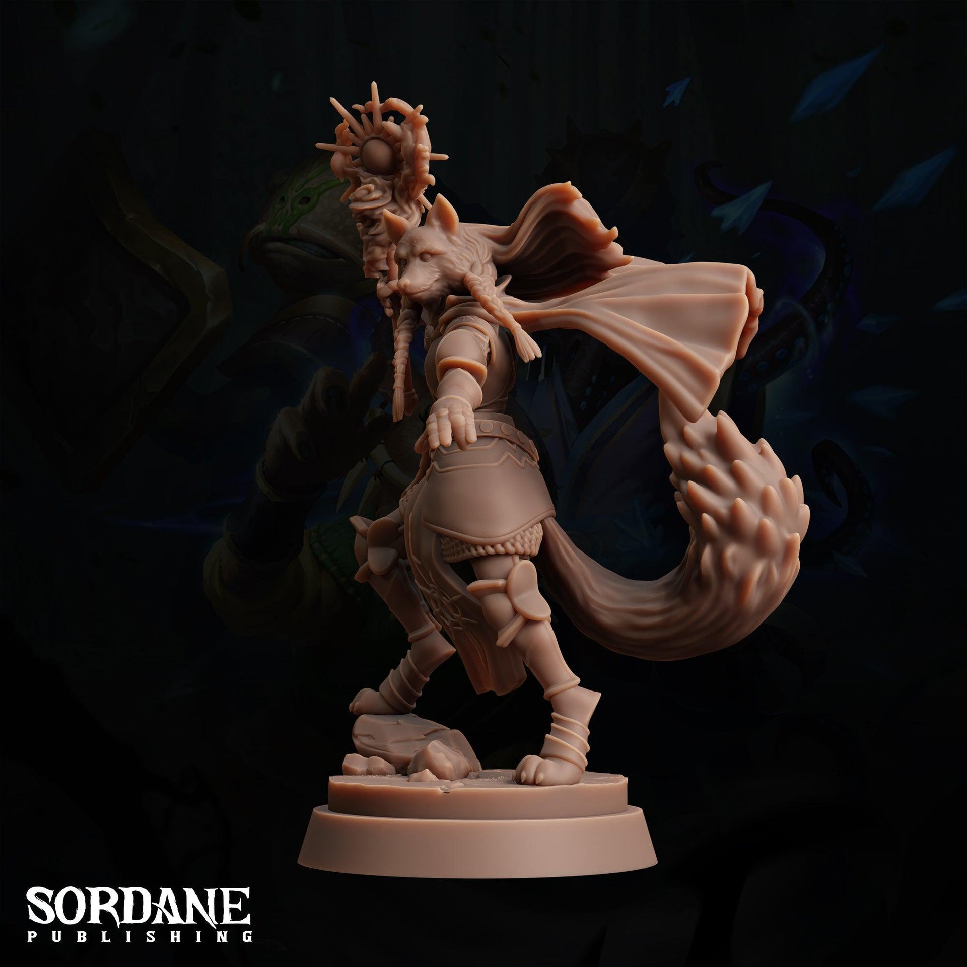 Isatis Paladin, Wolf Folk Knight - Sordane Publishing | 28mm and 32mm | Wargaming | DnD | Tabletop Roleplaying