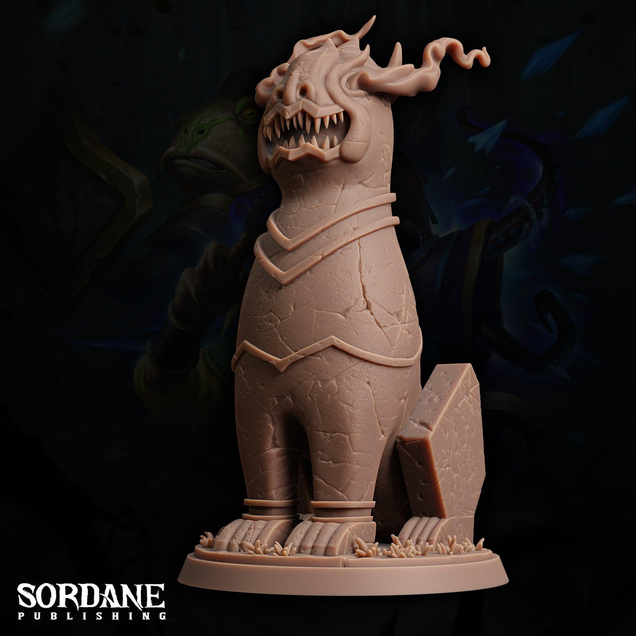Chinthe Statue, Temple Beast Figure - Sordane Publishing | 28mm and 32mm | Wargaming | DnD | Tabletop Roleplaying