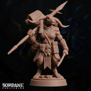 Buba Freedom Fighter Musuundra, Ox Folk Warrior - Sordane Publishing | 28mm and 32mm | Wargaming | DnD | Tabletop Roleplaying