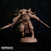 Buba Freedom Fighter Musuundra, Ox Folk Warrior - Sordane Publishing | 28mm and 32mm | Wargaming | DnD | Tabletop Roleplaying