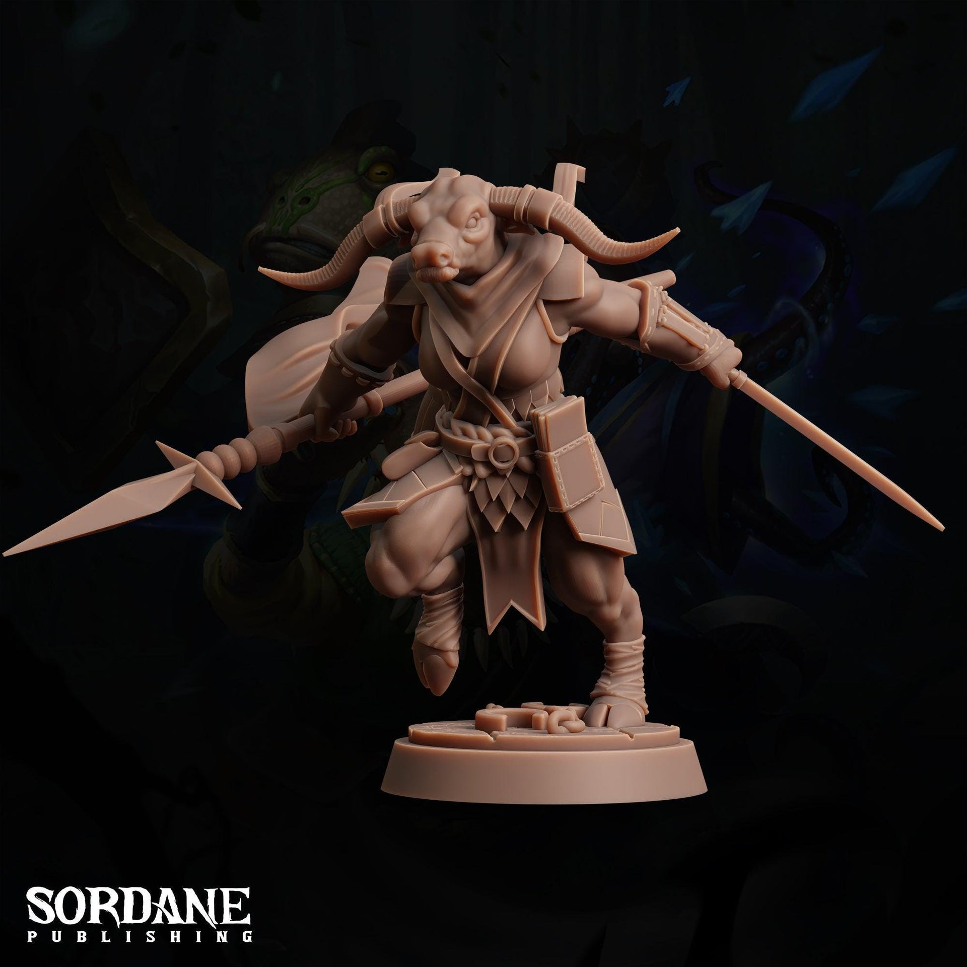 Buba Freedom Fighter Musuundra, Ox Folk Warrior - Sordane Publishing | 28mm and 32mm | Wargaming | DnD | Tabletop Roleplaying