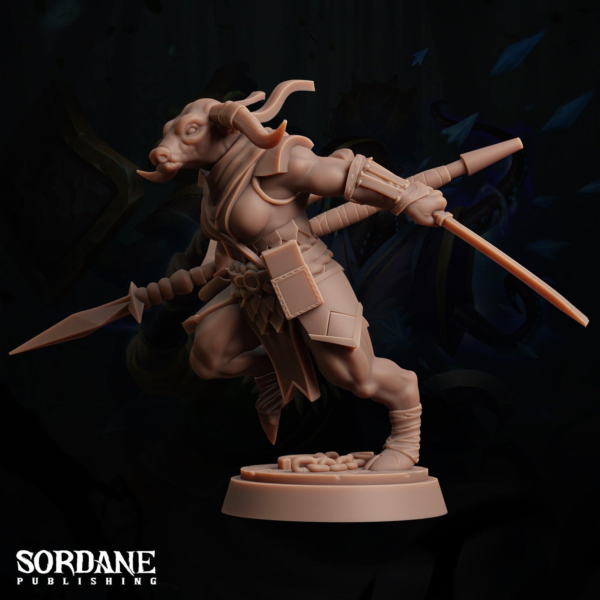 Buba Freedom Fighter Musuundra, Ox Folk Warrior - Sordane Publishing | 28mm and 32mm | Wargaming | DnD | Tabletop Roleplaying