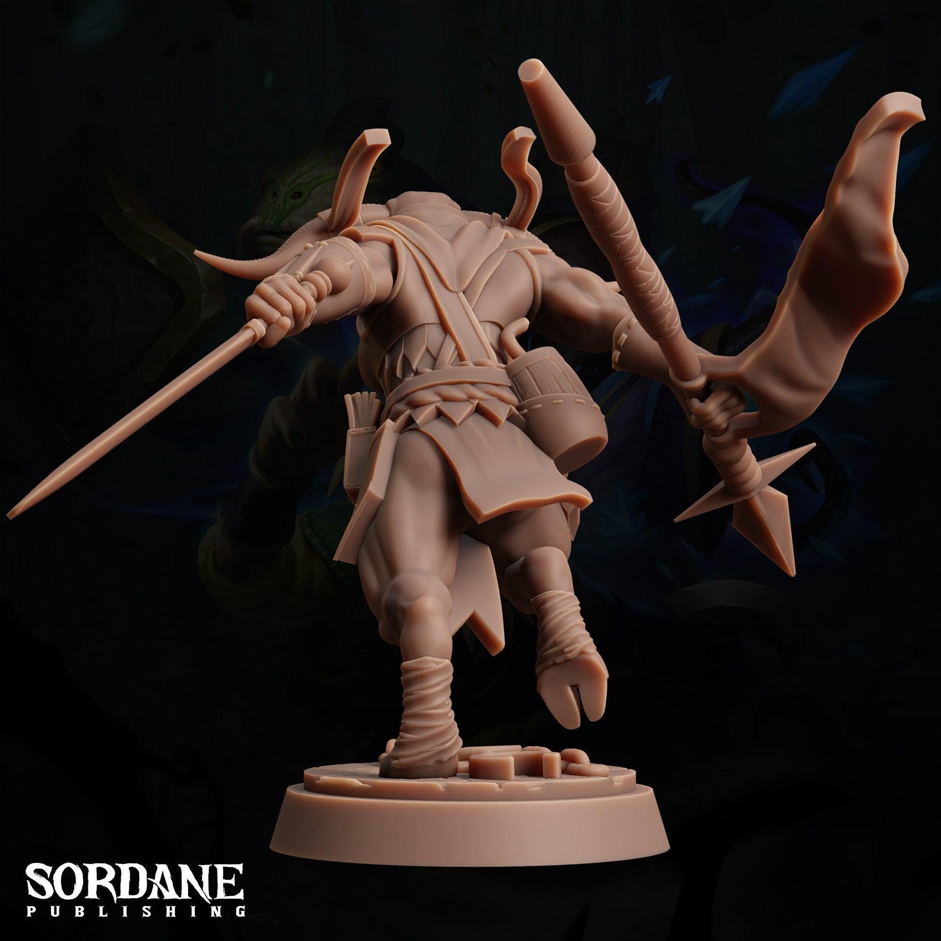 Buba Freedom Fighter Musuundra, Ox Folk Warrior - Sordane Publishing | 28mm and 32mm | Wargaming | DnD | Tabletop Roleplaying