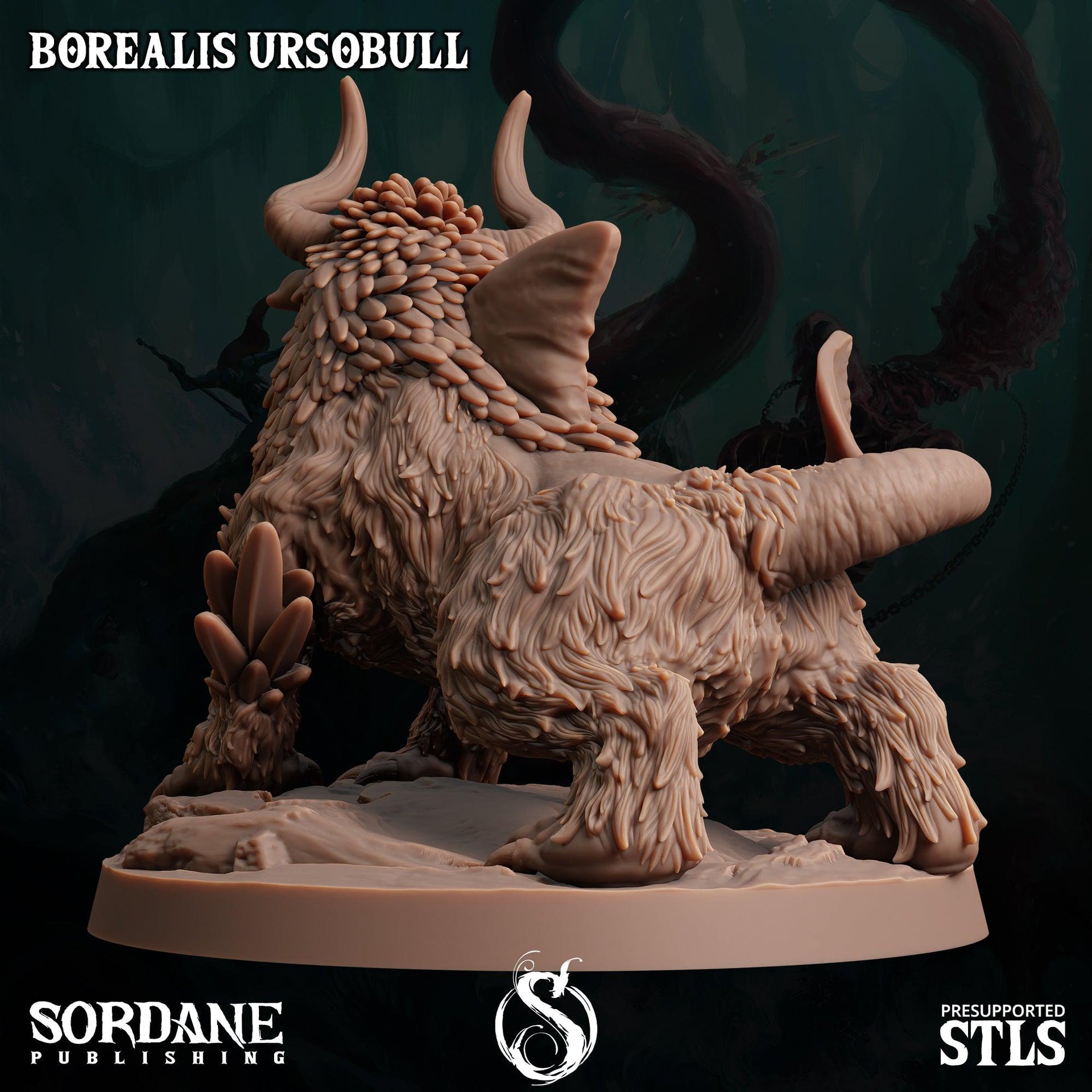 Borealis Ursobull. Auqatic Bull Hybrid - Sordane Publishing | 28mm and 32mm | Wargaming | DnD | Tabletop Roleplaying