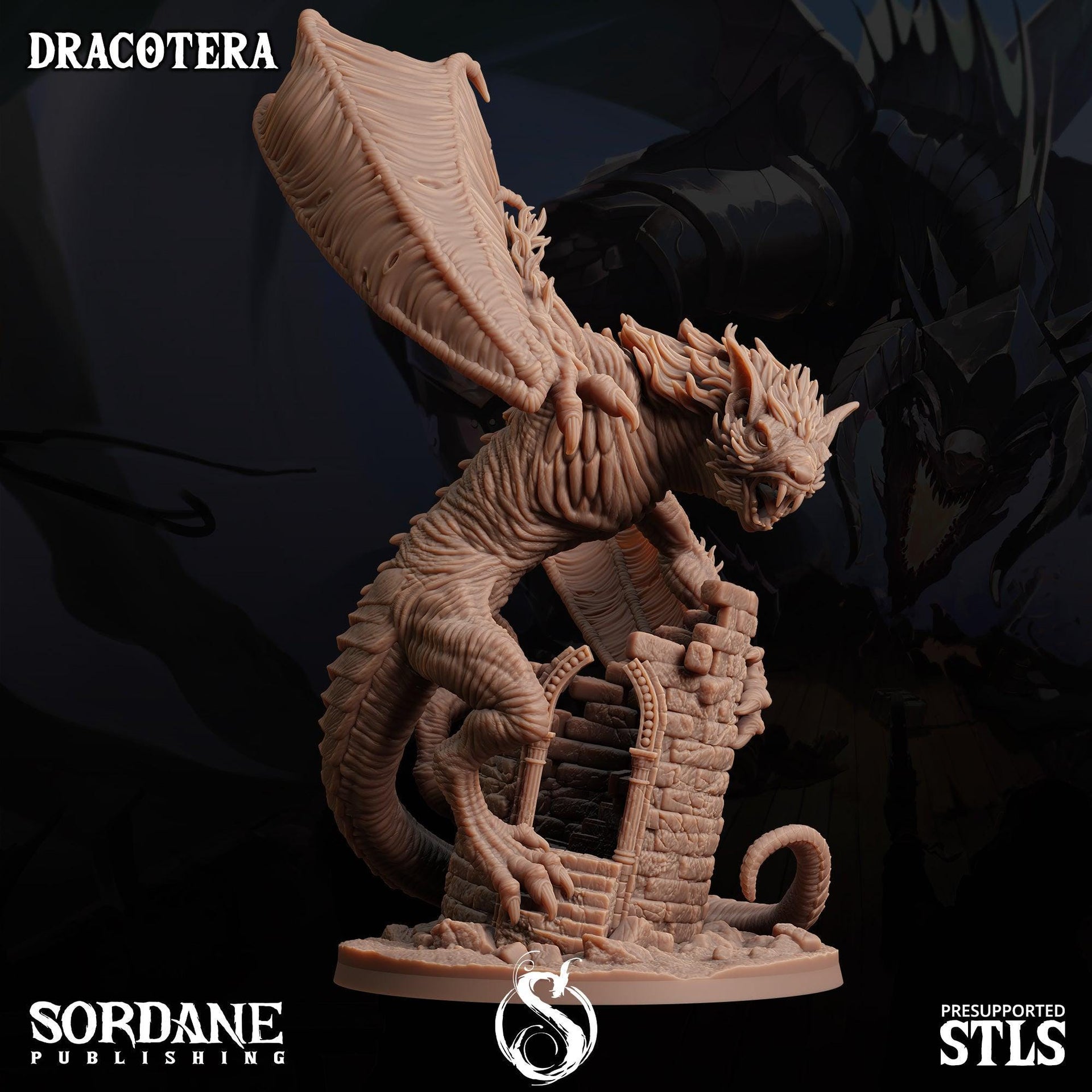 Dracoterra. Giant Bat Monster - Sordane Publishing | 28mm and 32mm | Wargaming | DnD | Tabletop Roleplaying