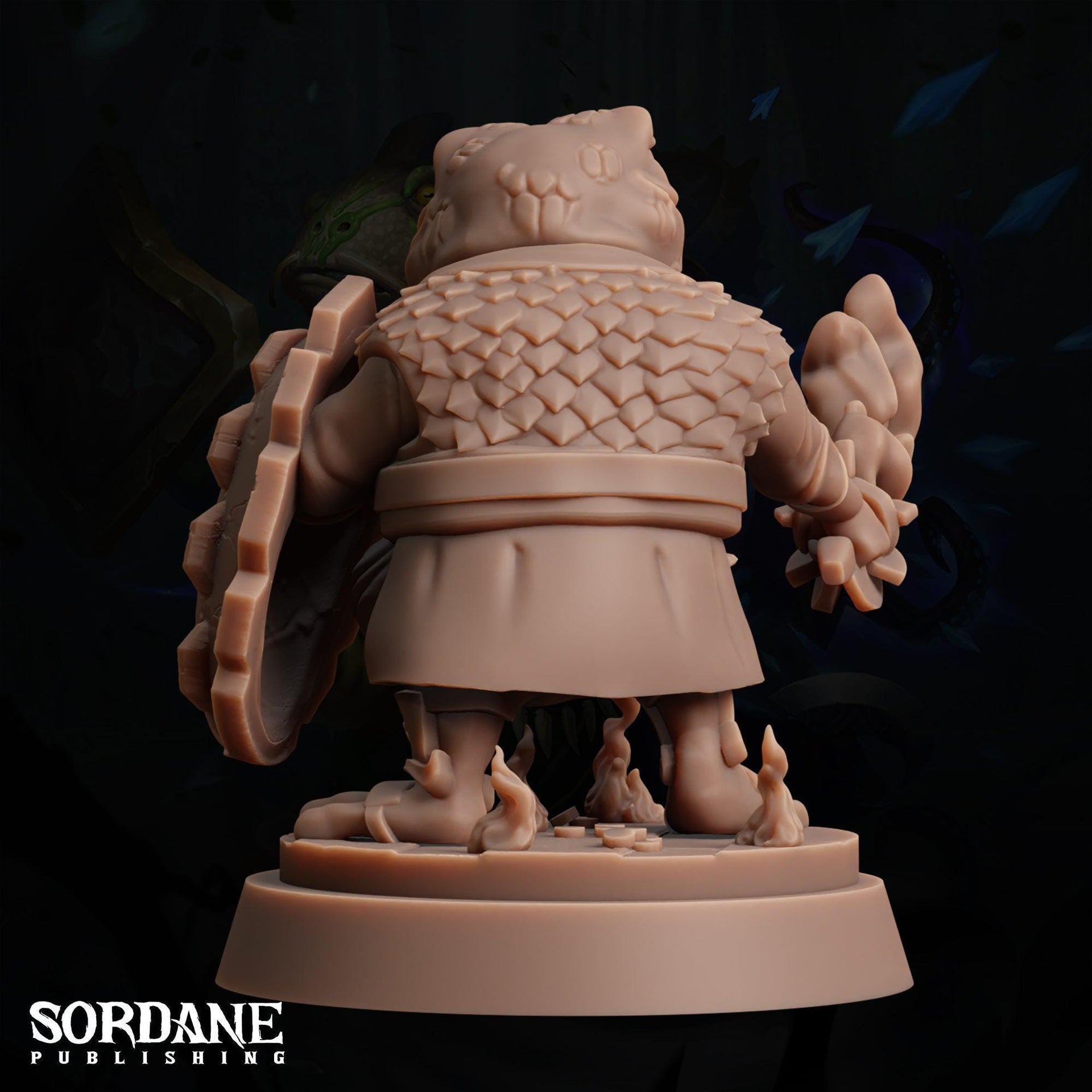 Froin Paladin, Aung. Frogfolk Warrior - Sordane Publishing | 28mm and 32mm | Wargaming | DnD | Tabletop Roleplaying