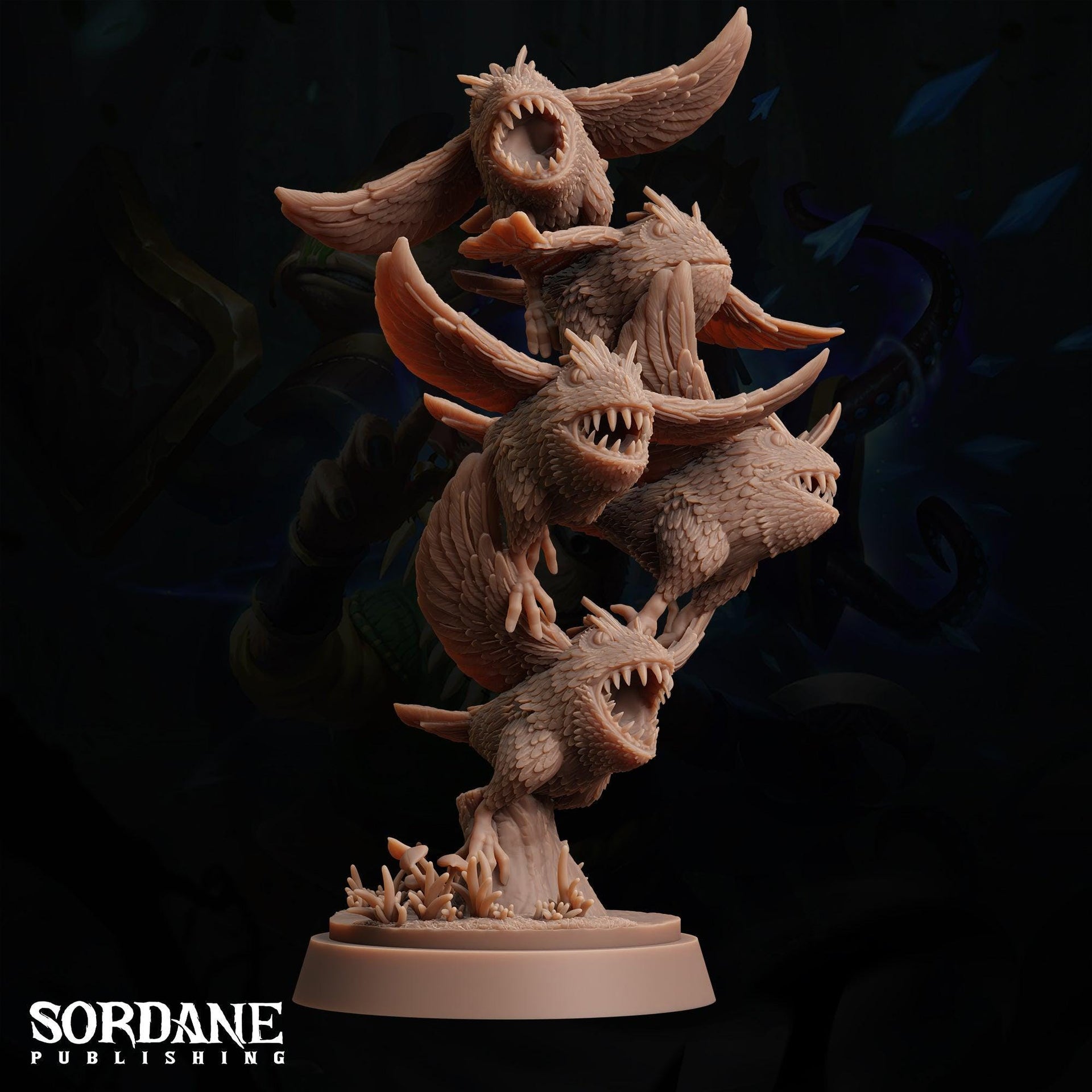 Kroko Swarml. Toothy Bird Monsters - Sordane Publishing | 28mm and 32mm | Wargaming | DnD | Tabletop Roleplaying