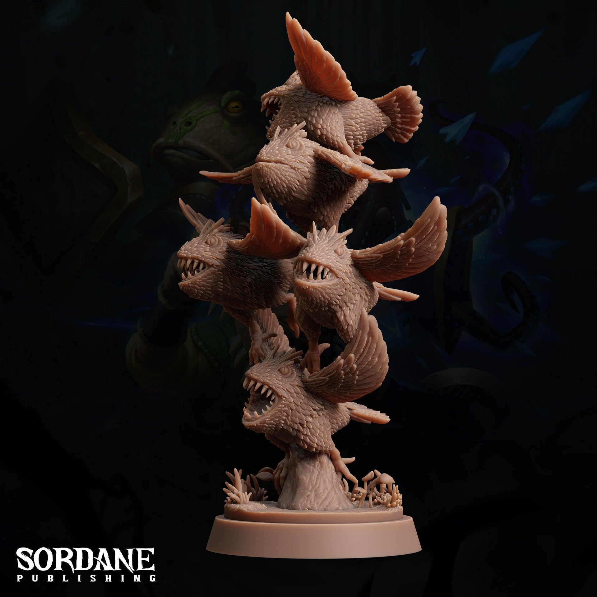 Kroko Swarml. Toothy Bird Monsters - Sordane Publishing | 28mm and 32mm | Wargaming | DnD | Tabletop Roleplaying