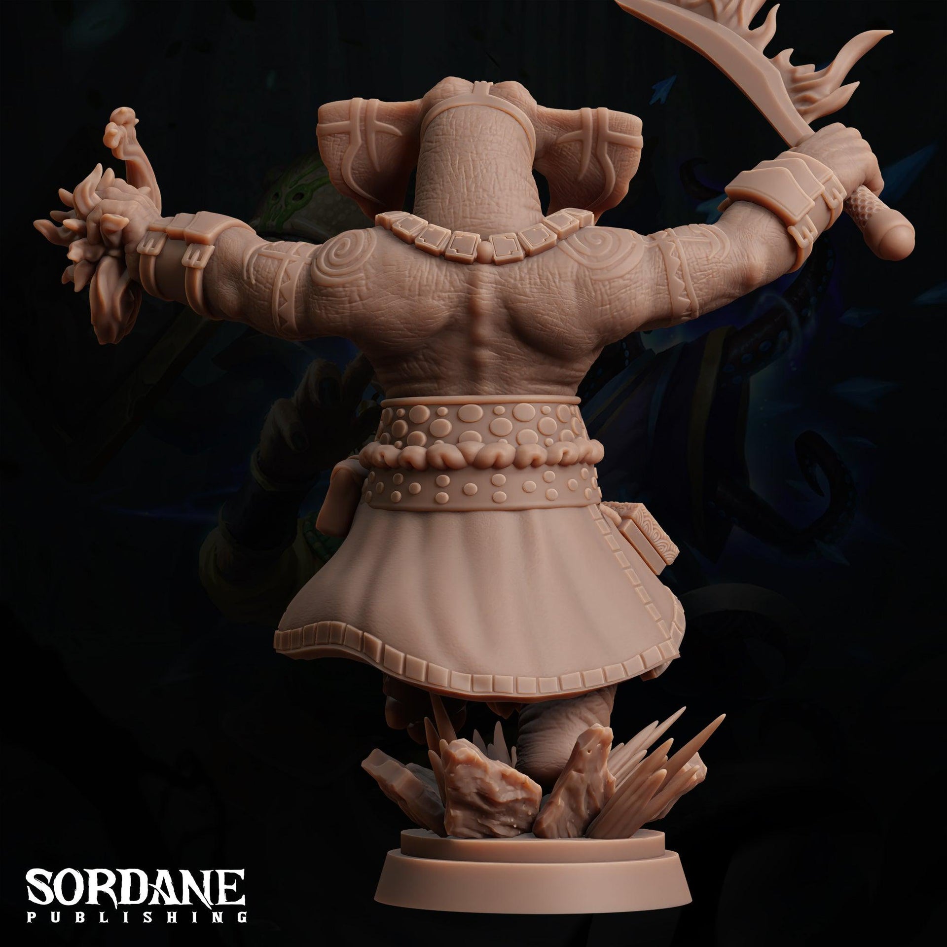 Loxo Sorcerer. Elephantfolk Spellsword - Sordane Publishing | 28mm and 32mm | Wargaming | DnD | Tabletop Roleplaying