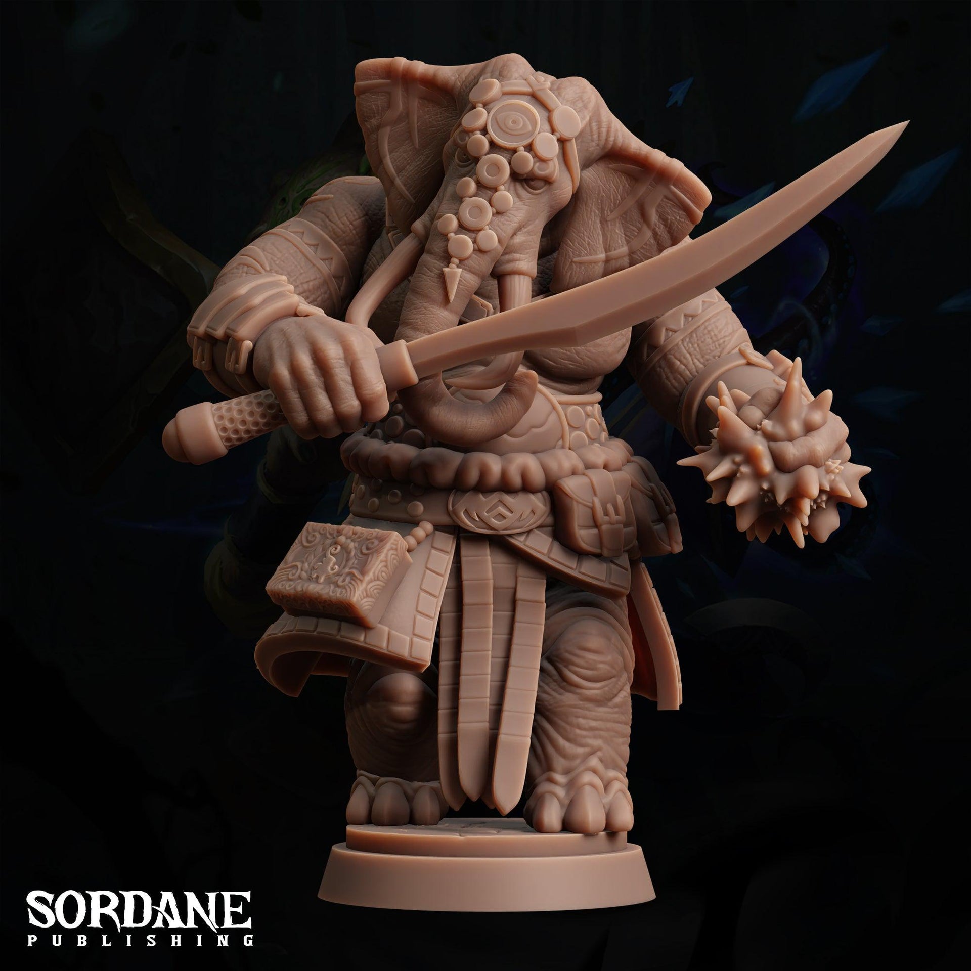 Loxo Sorcerer. Elephantfolk Spellsword - Sordane Publishing | 28mm and 32mm | Wargaming | DnD | Tabletop Roleplaying