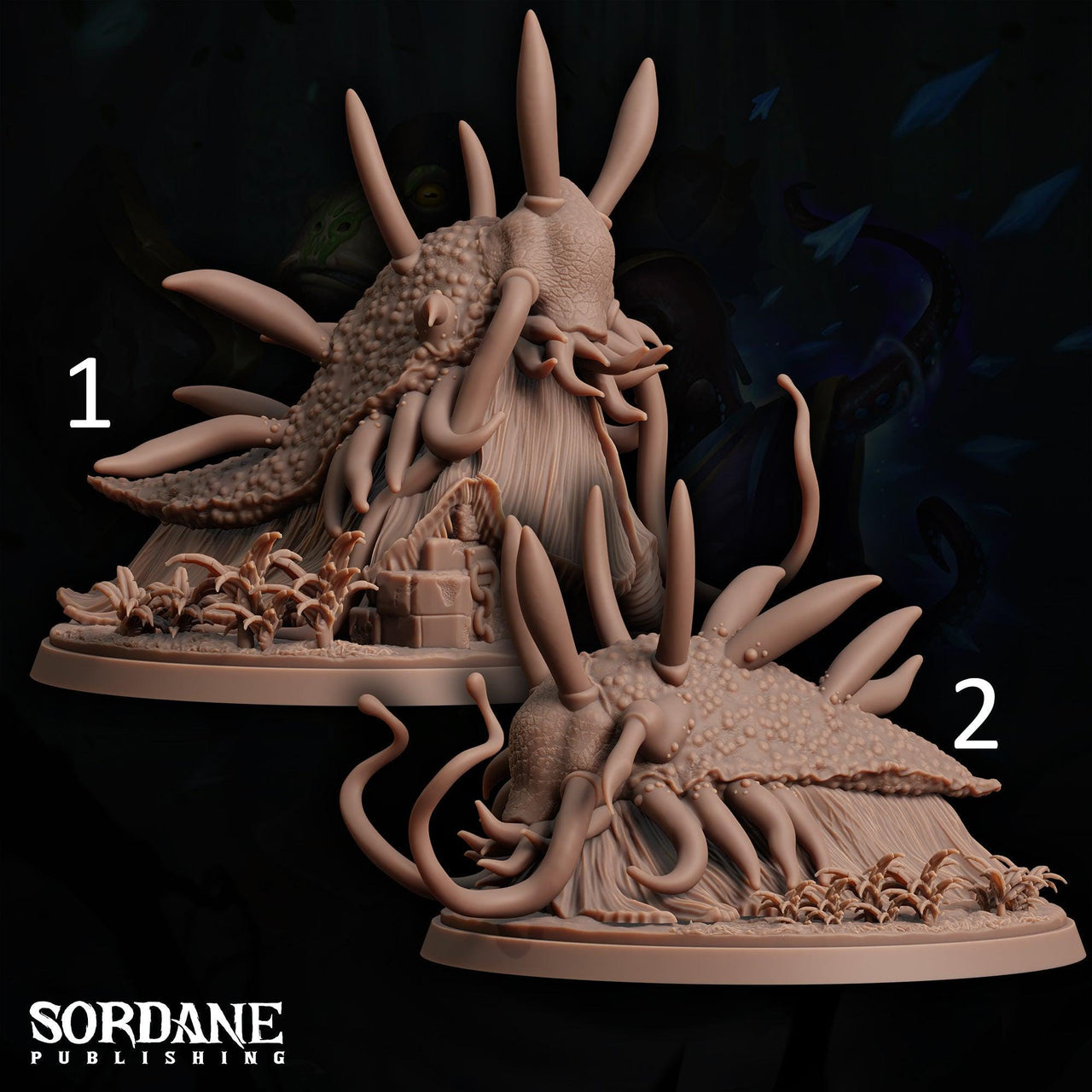 Nuudi. Giant Sea Slug Monster - Sordane Publishing | 28mm and 32mm | Wargaming | DnD | Tabletop Roleplaying