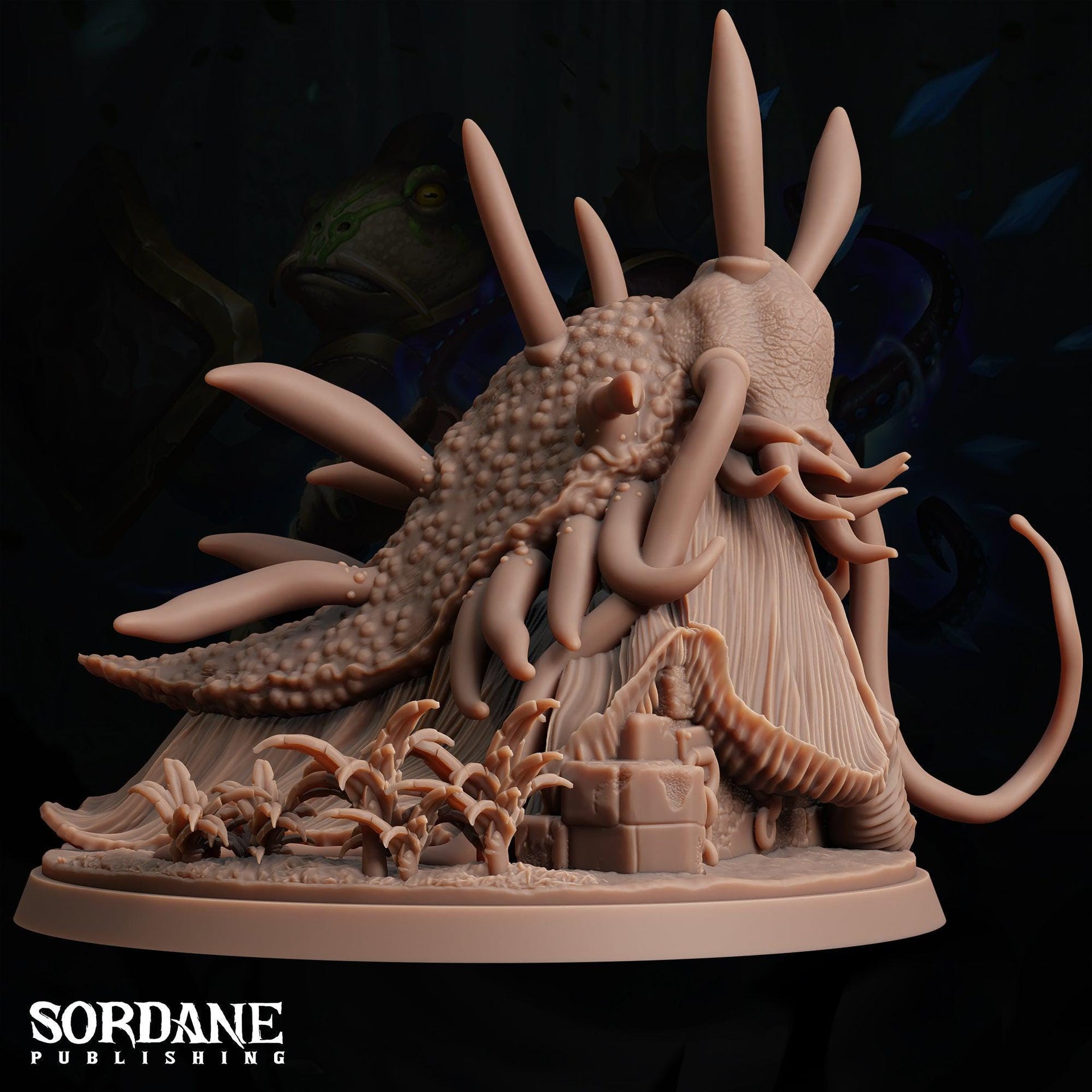 Nuudi. Giant Sea Slug Monster - Sordane Publishing | 28mm and 32mm | Wargaming | DnD | Tabletop Roleplaying