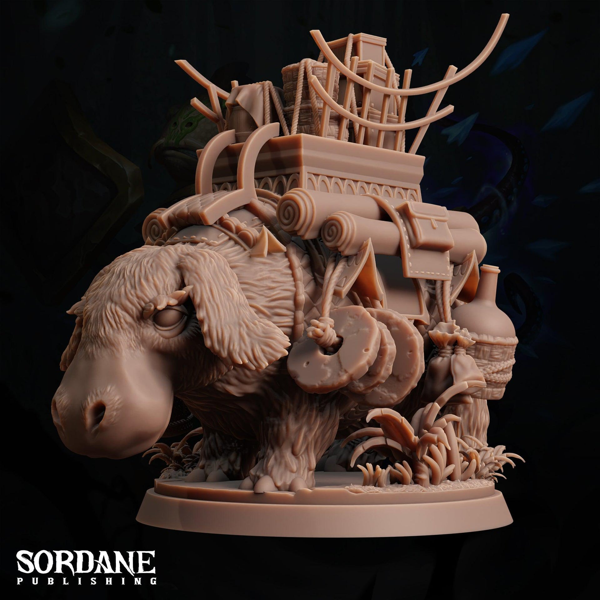Pelk. Hairy Hippo Pack Animal- Sordane Publishing | 28mm and 32mm | Wargaming | DnD | Tabletop Roleplaying