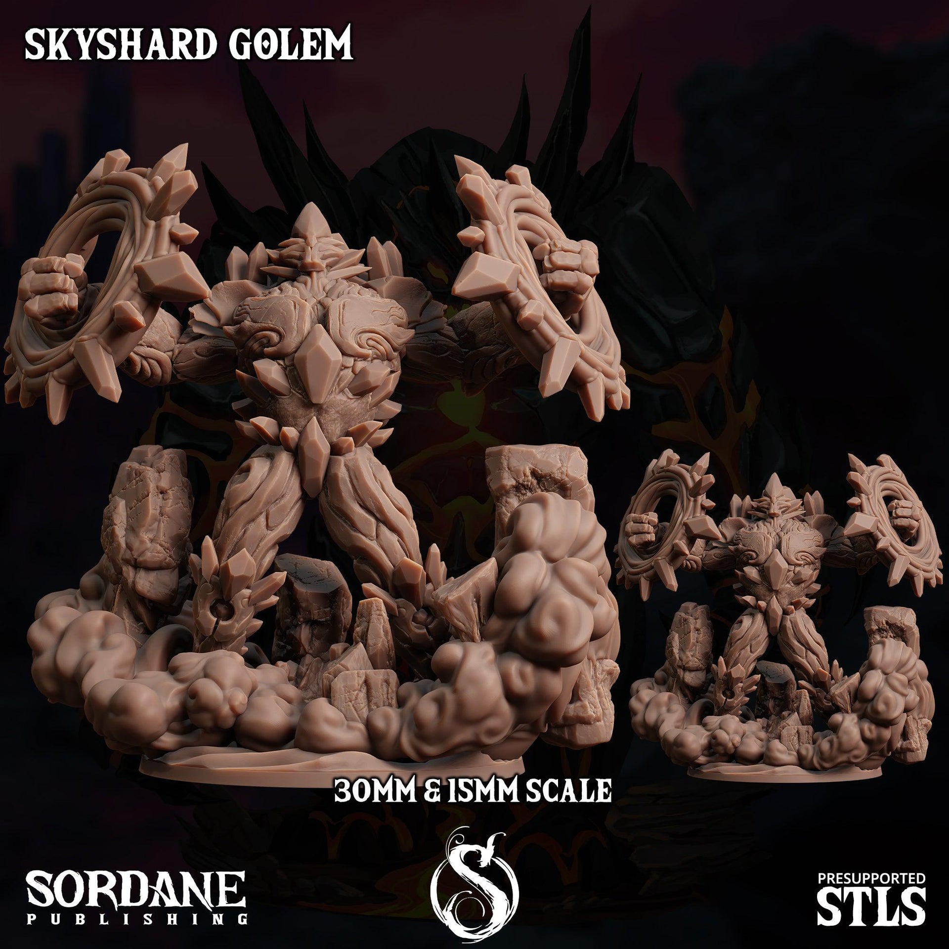 Skyshard Golem. Crystal Construct - Sordane Publishing | 28mm and 32mm | Wargaming | DnD | Tabletop Roleplaying