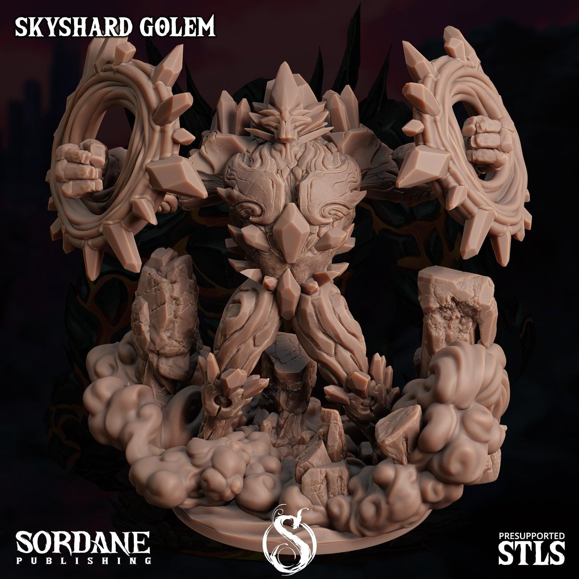 Skyshard Golem. Crystal Construct - Sordane Publishing | 28mm and 32mm | Wargaming | DnD | Tabletop Roleplaying