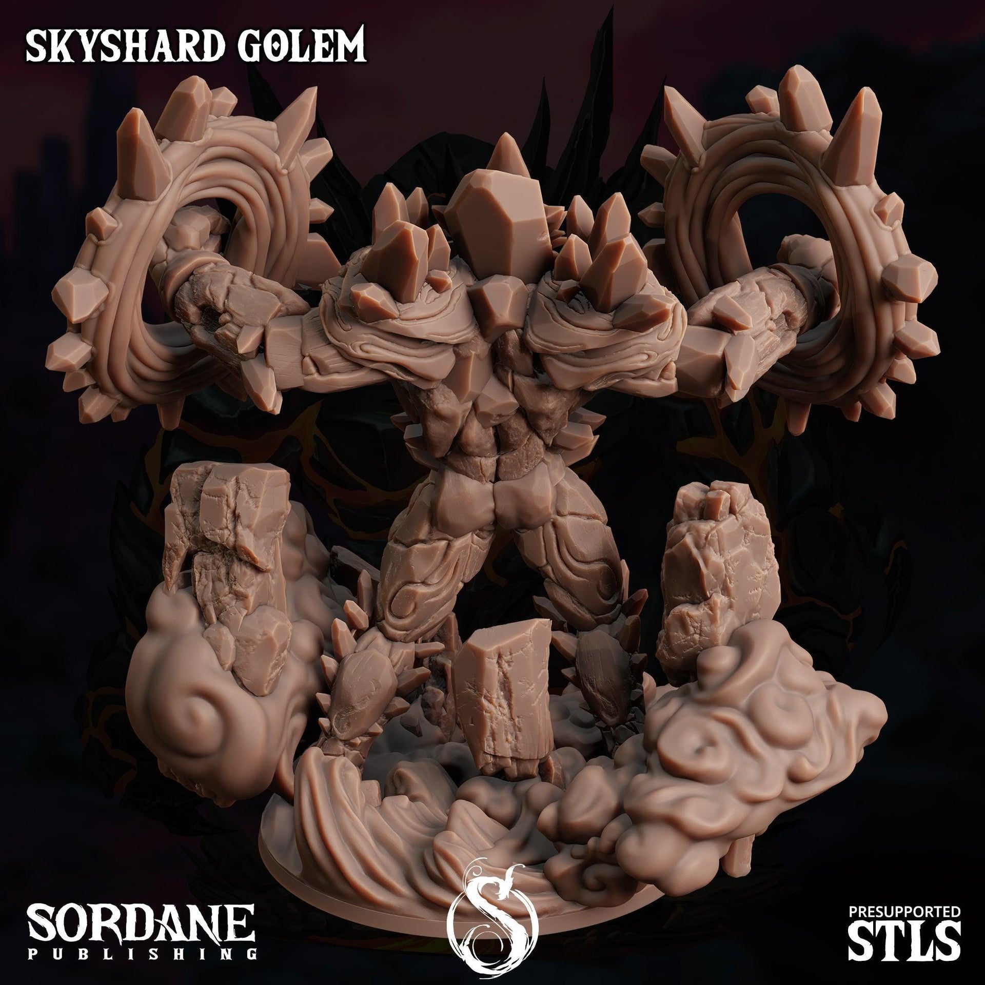 Skyshard Golem. Crystal Construct - Sordane Publishing | 28mm and 32mm | Wargaming | DnD | Tabletop Roleplaying