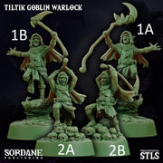 Tiltik Goblin Warlock - Sordane Publishing | 28mm and 32mm | Wargaming | DnD | Tabletop Roleplaying