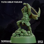 Tiltik Goblin Warlock - Sordane Publishing | 28mm and 32mm | Wargaming | DnD | Tabletop Roleplaying