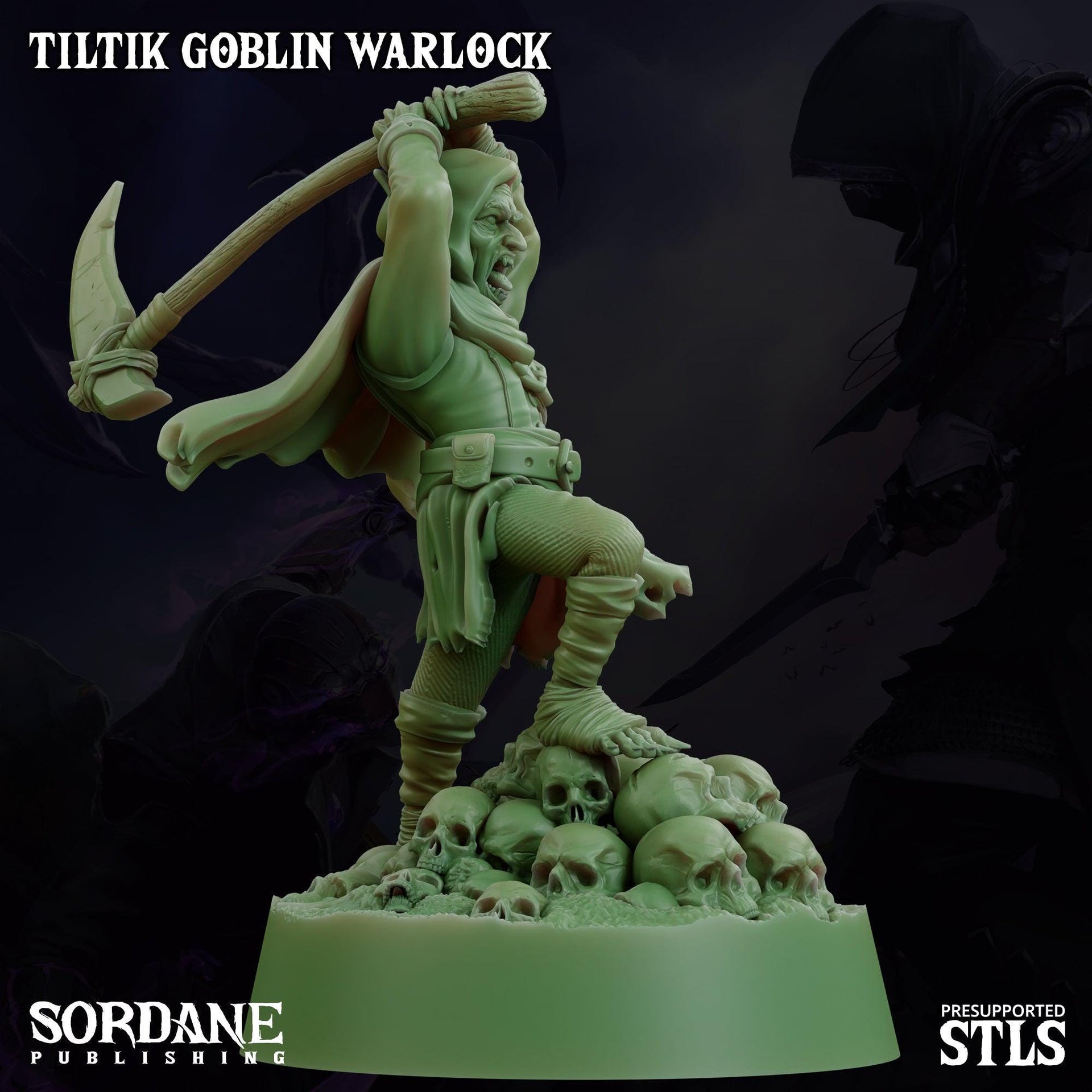 Tiltik Goblin Warlock - Sordane Publishing | 28mm and 32mm | Wargaming | DnD | Tabletop Roleplaying