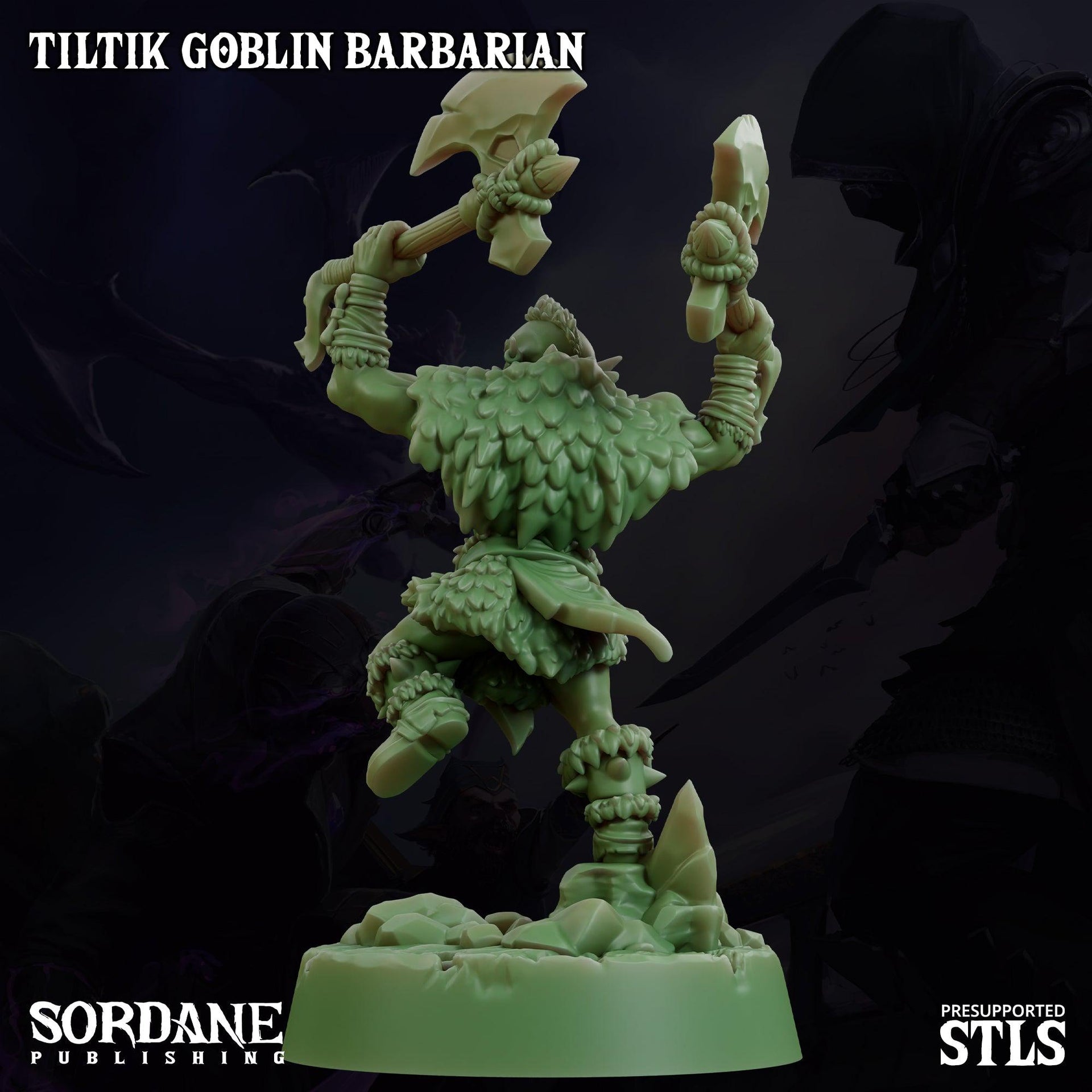 Tiltik Goblin Barbarian - Sordane Publishing | 28mm and 32mm | Wargaming | DnD | Tabletop Roleplaying