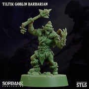 Tiltik Goblin Barbarian - Sordane Publishing | 28mm and 32mm | Wargaming | DnD | Tabletop Roleplaying