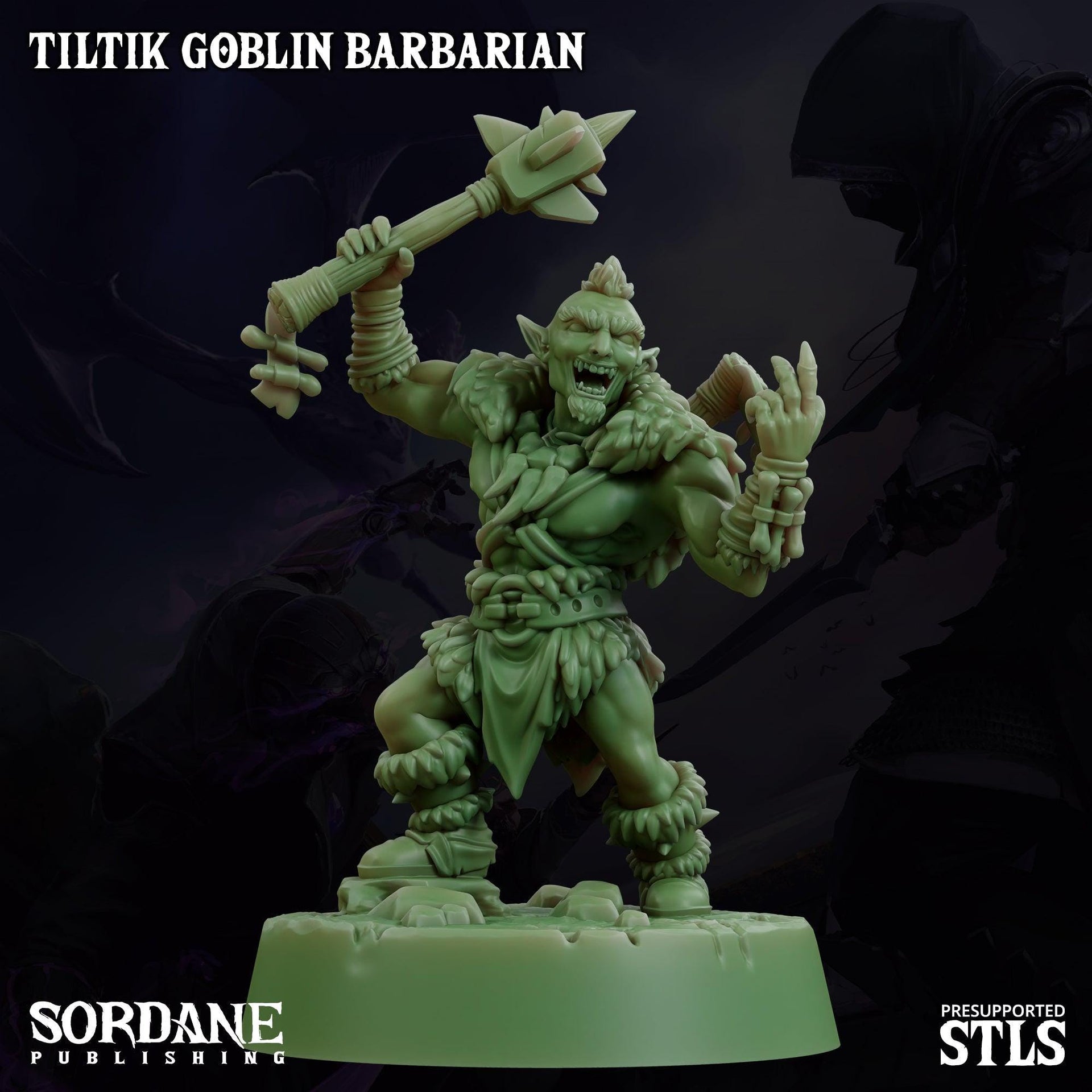 Tiltik Goblin Barbarian - Sordane Publishing | 28mm and 32mm | Wargaming | DnD | Tabletop Roleplaying