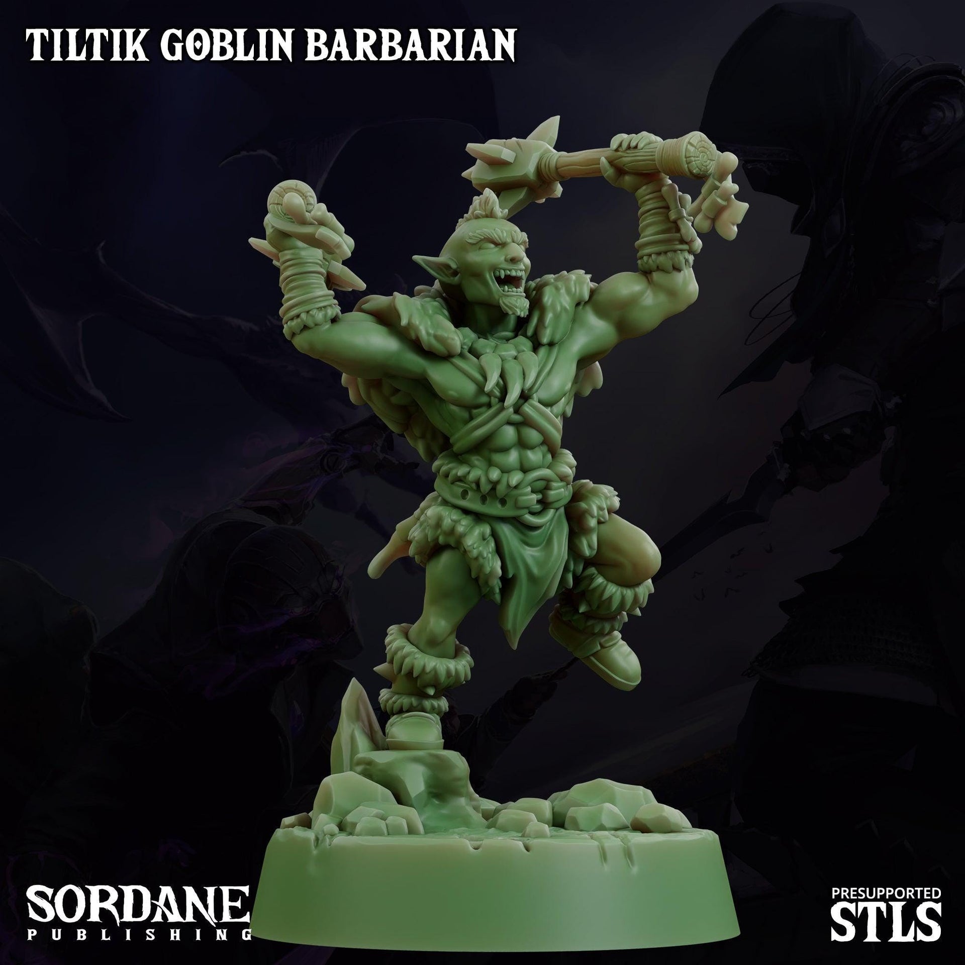 Tiltik Goblin Barbarian - Sordane Publishing | 28mm and 32mm | Wargaming | DnD | Tabletop Roleplaying