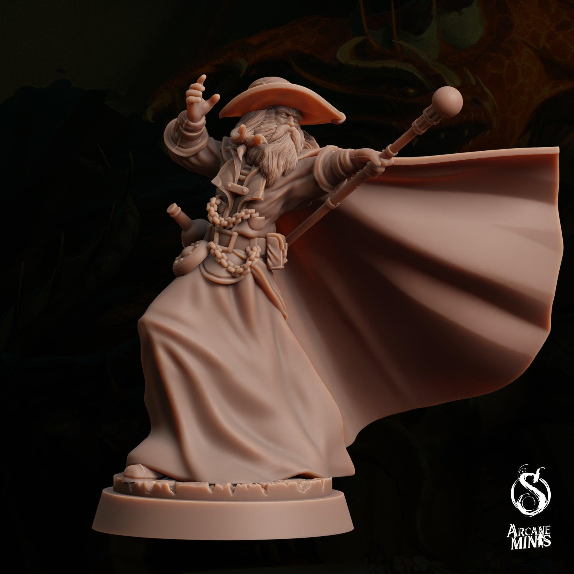 Water Elemdar Wizard - Sordane Publishing | 28mm and 32mm | Wargaming | DnD | Tabletop Roleplaying