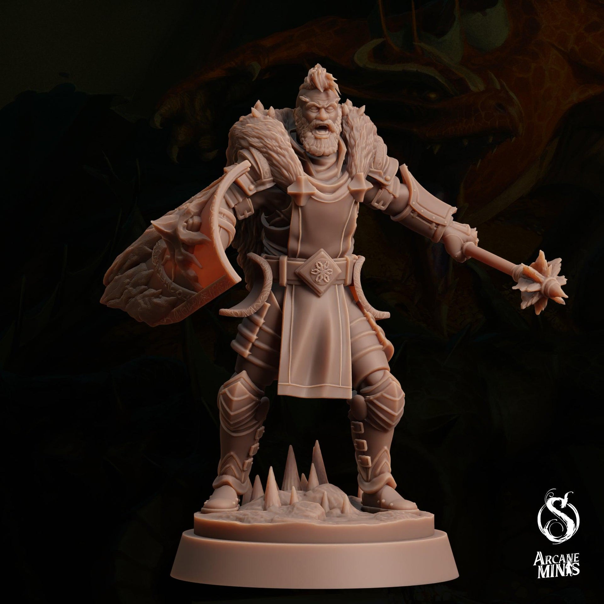 Water Elemdar Cleric - Sordane Publishing | 28mm and 32mm | Wargaming | DnD | Tabletop Roleplaying