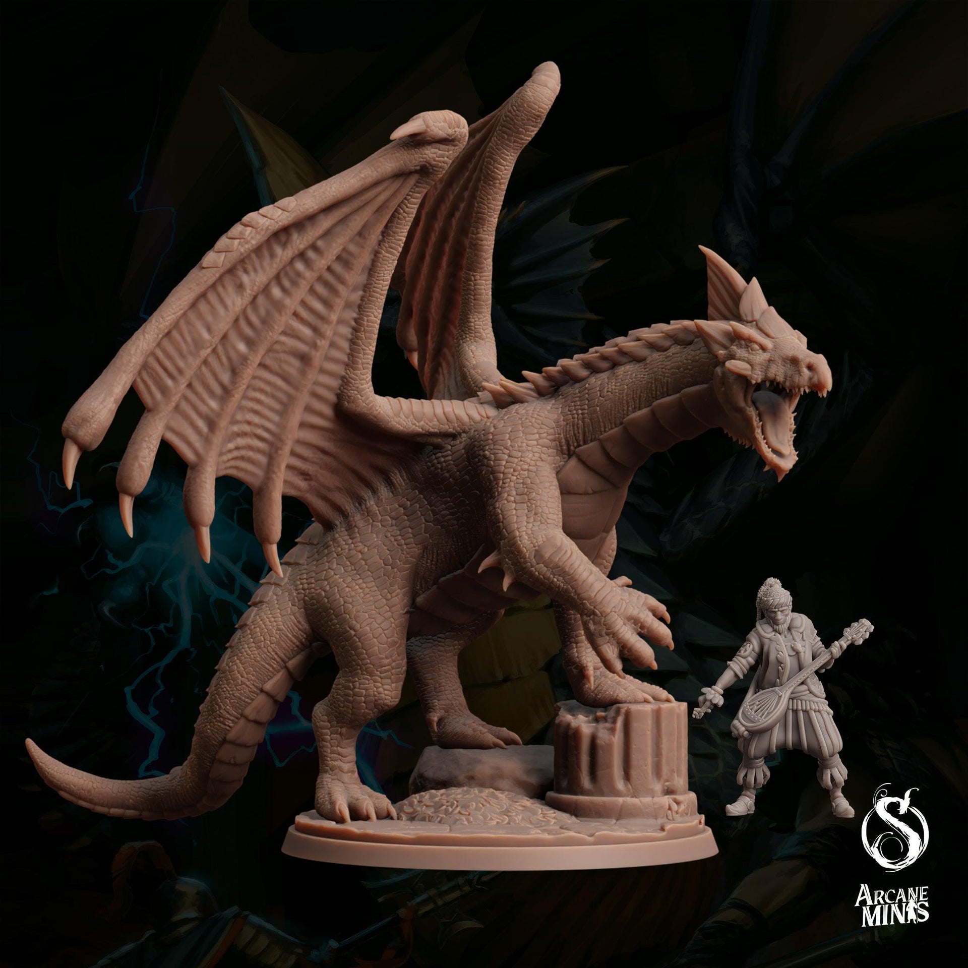 Young White Dragon - Sordane Publishing | 28mm and 32mm | Wargaming | DnD | Tabletop Roleplaying