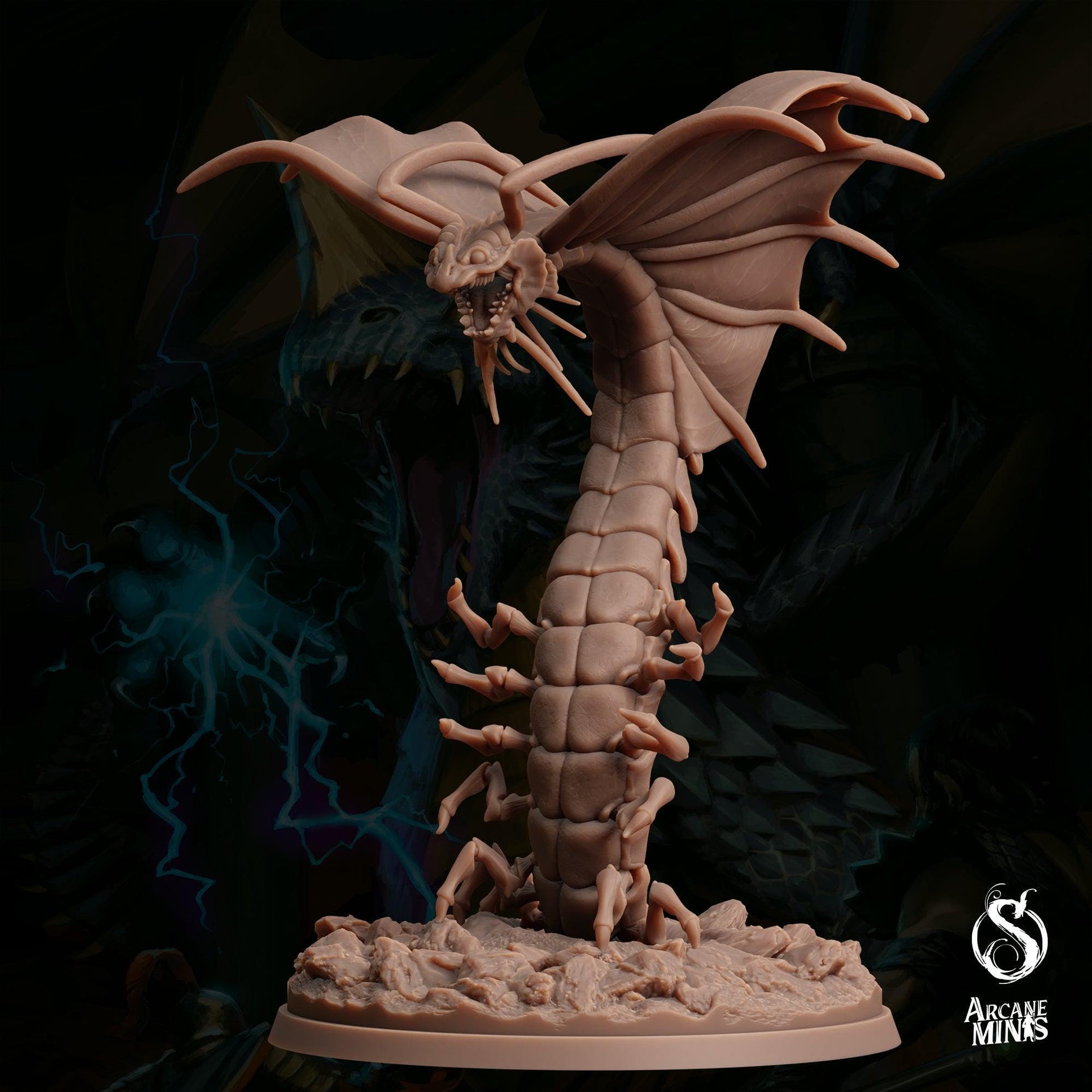 Terrazhor. Giant Ice Centipede - Sordane Publishing | 28mm and 32mm | Wargaming | DnD | Tabletop Roleplaying