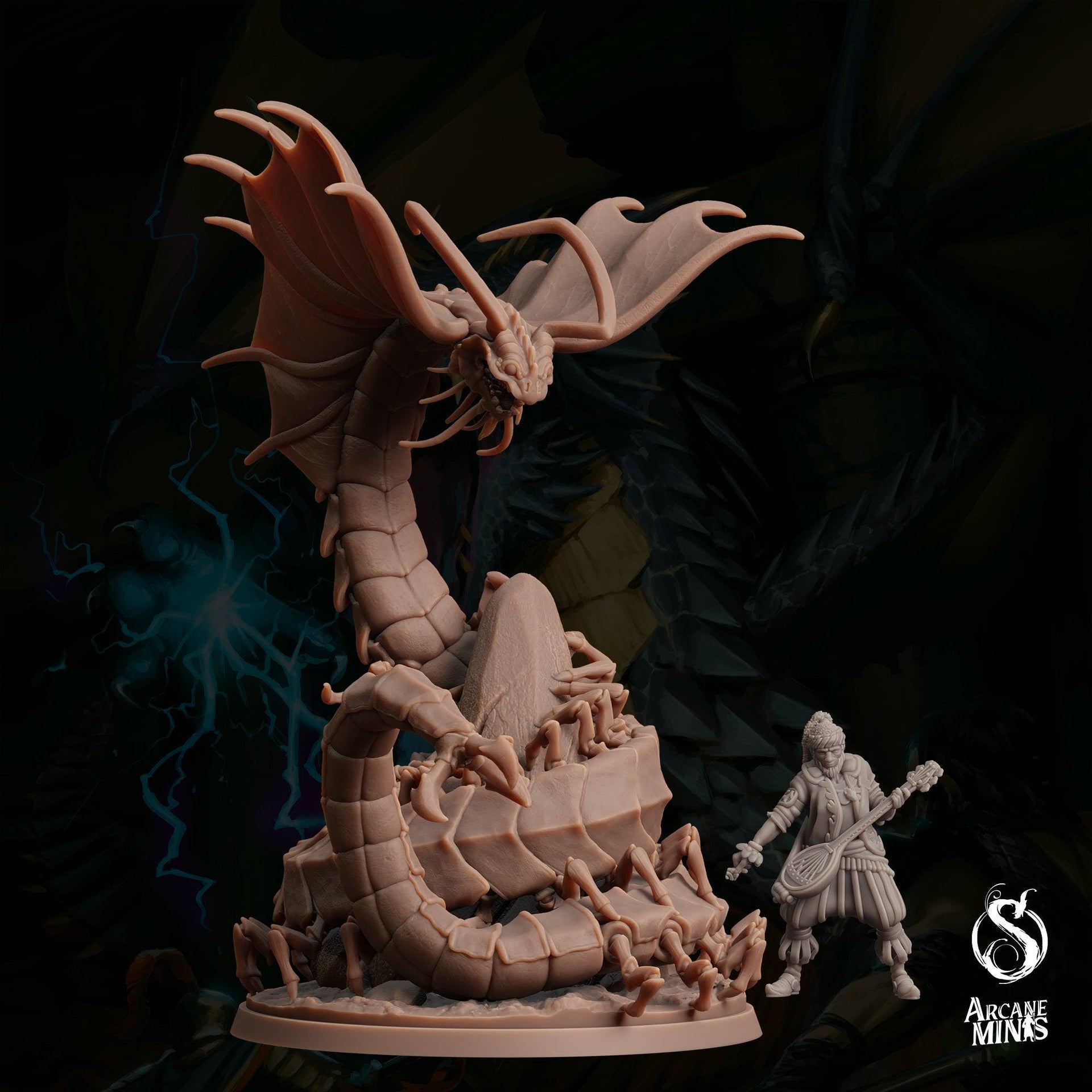 Terrazhor. Giant Ice Centipede - Sordane Publishing | 28mm and 32mm | Wargaming | DnD | Tabletop Roleplaying