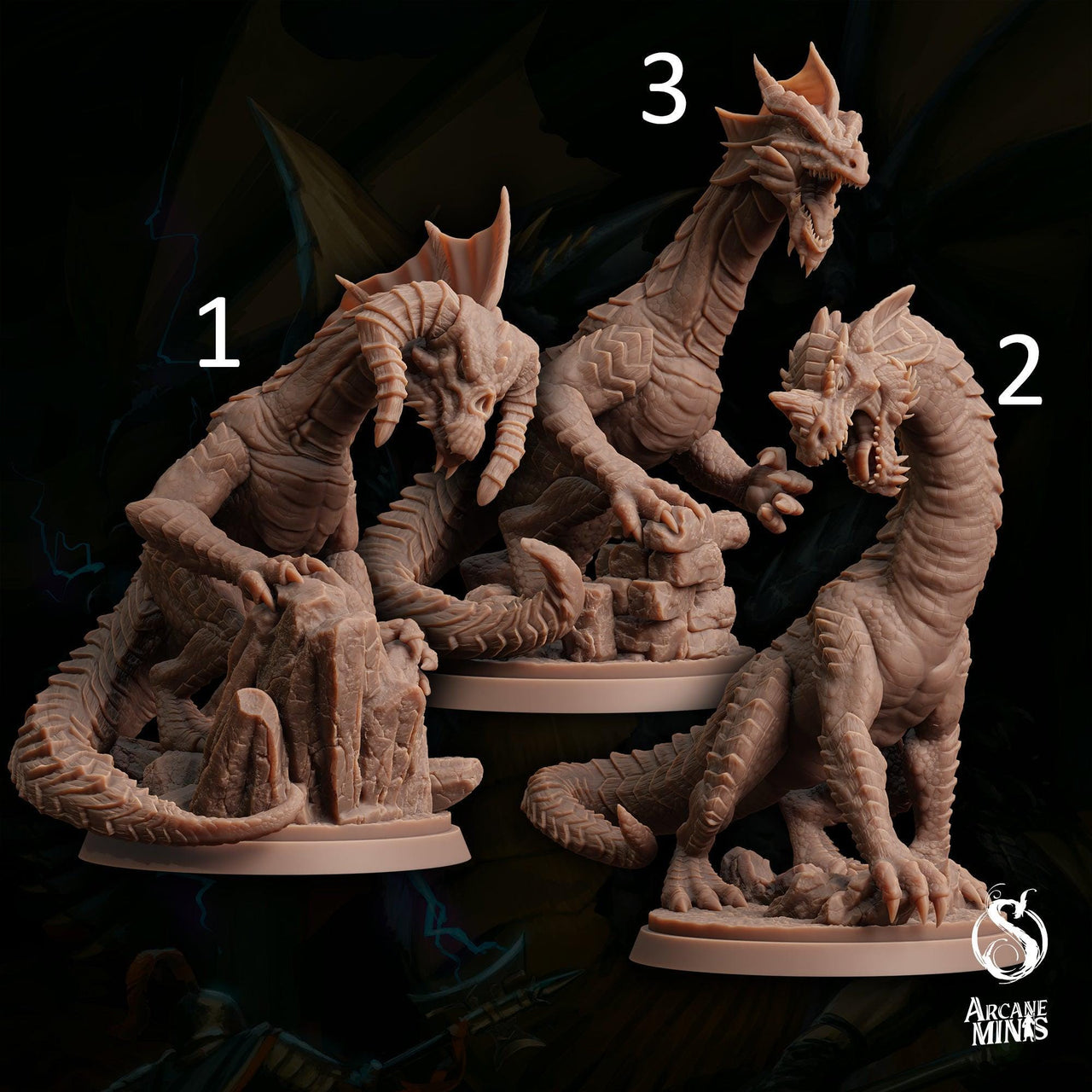 Drakkounds. Blake, Blue, Green, Red, and White Drakes - Sordane Publishing | 28mm and 32mm | Wargaming | DnD | Tabletop Roleplaying