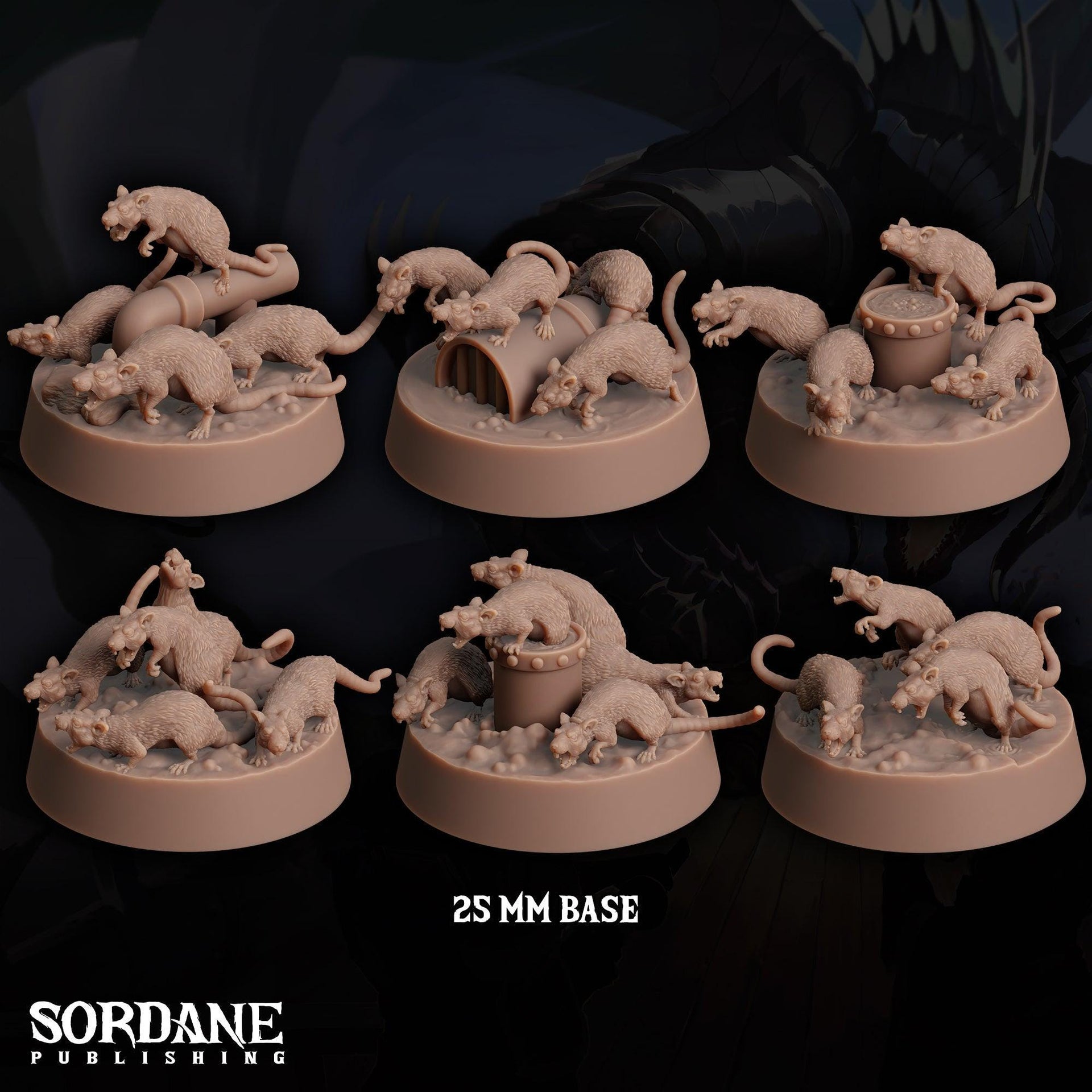 Rat Swarms - Sordane Publishing | 28mm and 32mm | Wargaming | DnD | Tabletop Roleplaying