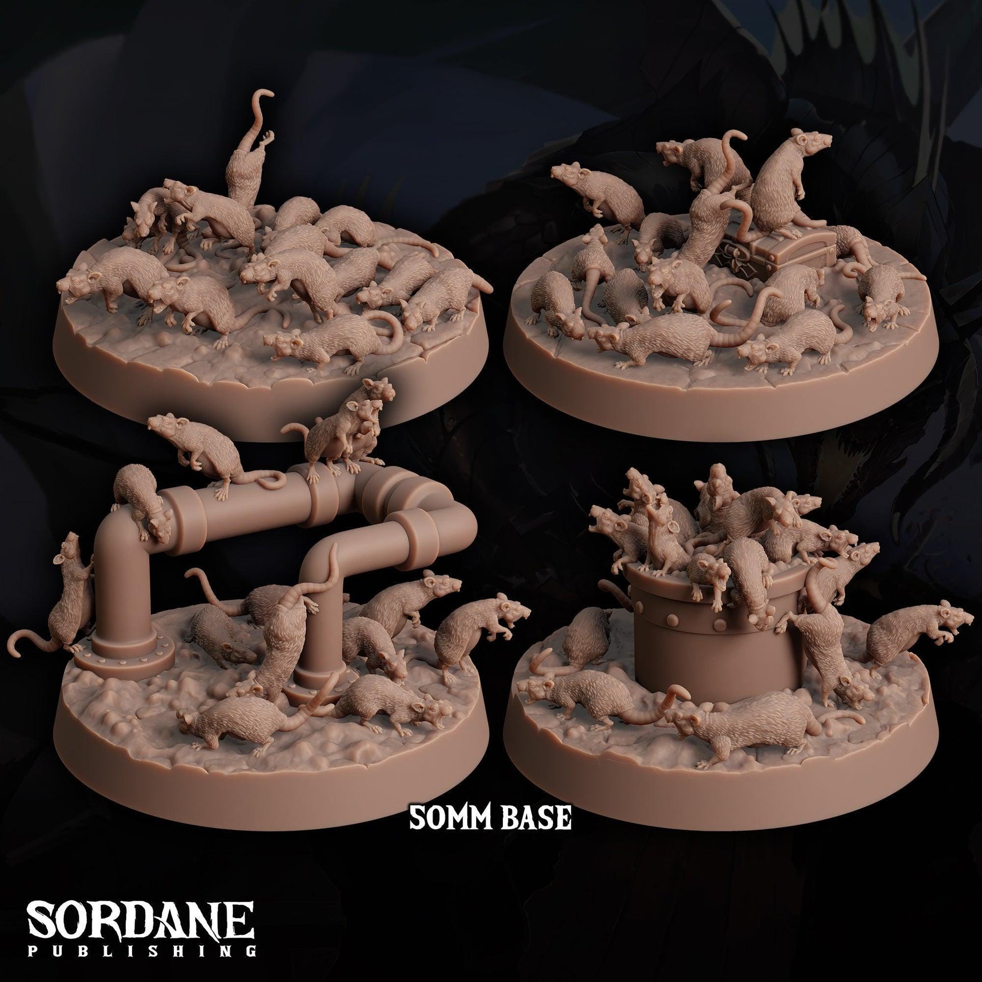Rat Swarms - Sordane Publishing | 28mm and 32mm | Wargaming | DnD | Tabletop Roleplaying