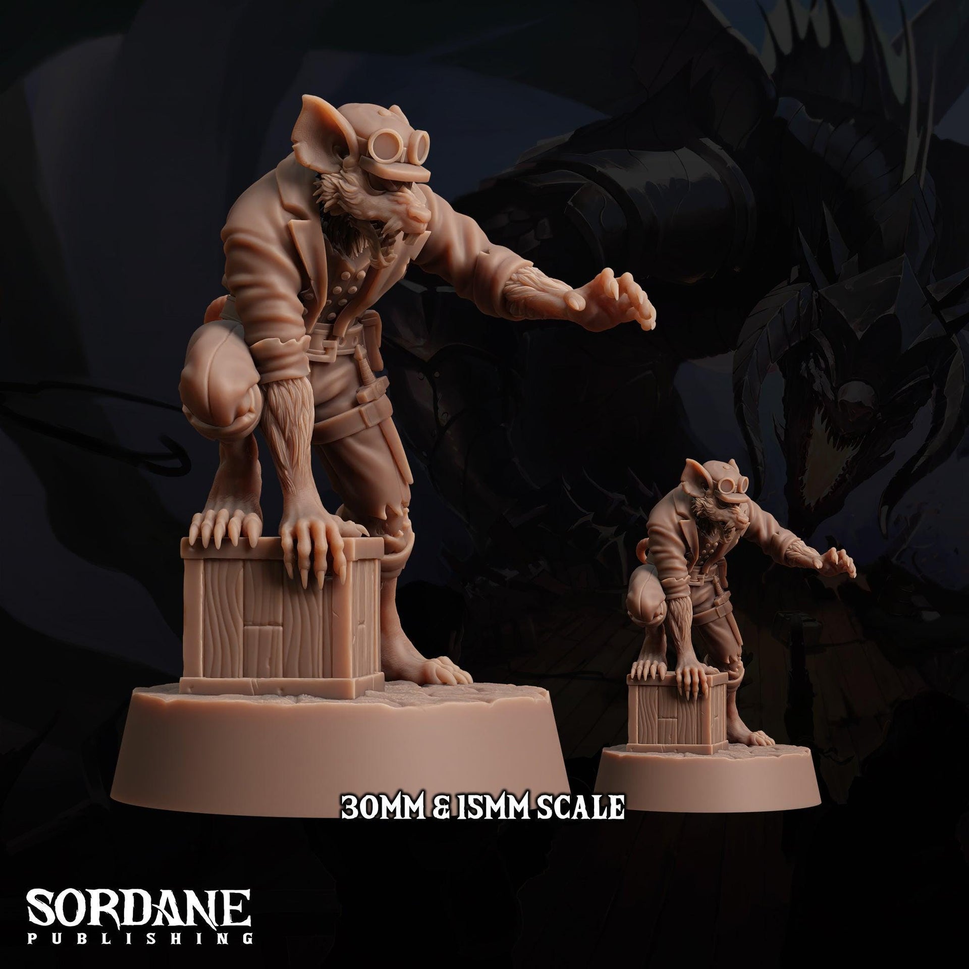 Wererat Scout - Sordane Publishing | 28mm and 32mm | Wargaming | DnD | Tabletop Roleplaying